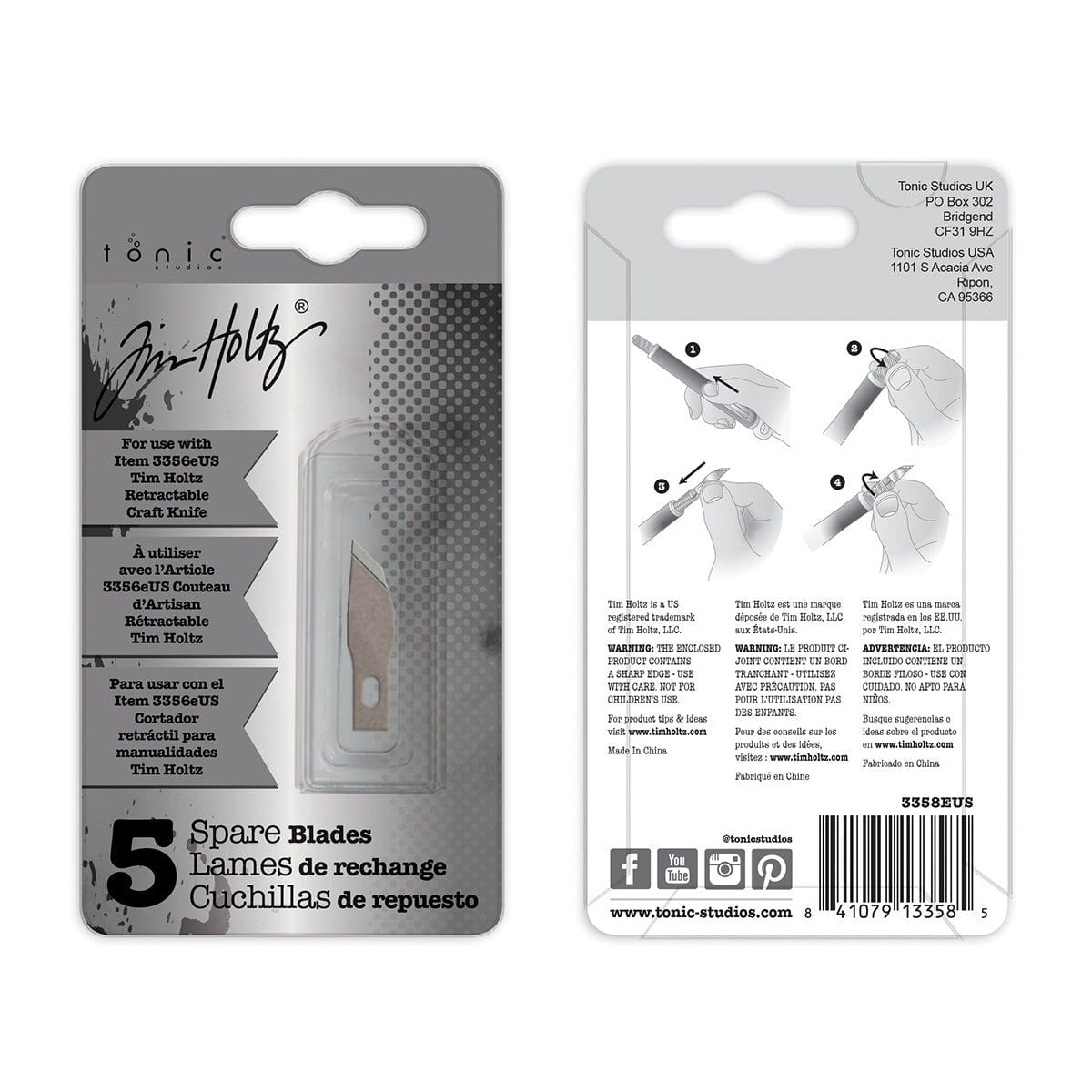 Tim Holtz Retractable Craft Knife and Refill Blades