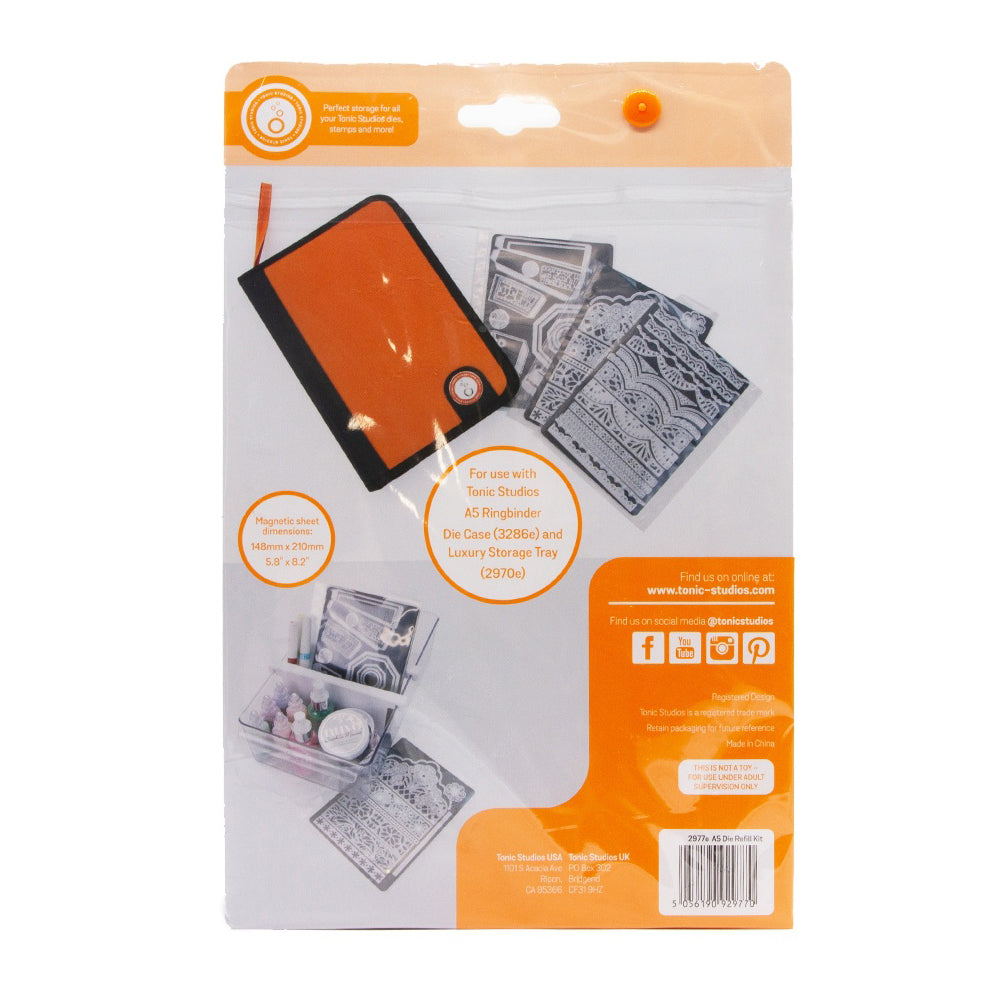 Tonic Magnetic Die Storage Sheets and Binders