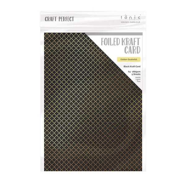 Craft Perfect A4 Foiled Kraft Cardstock Pack