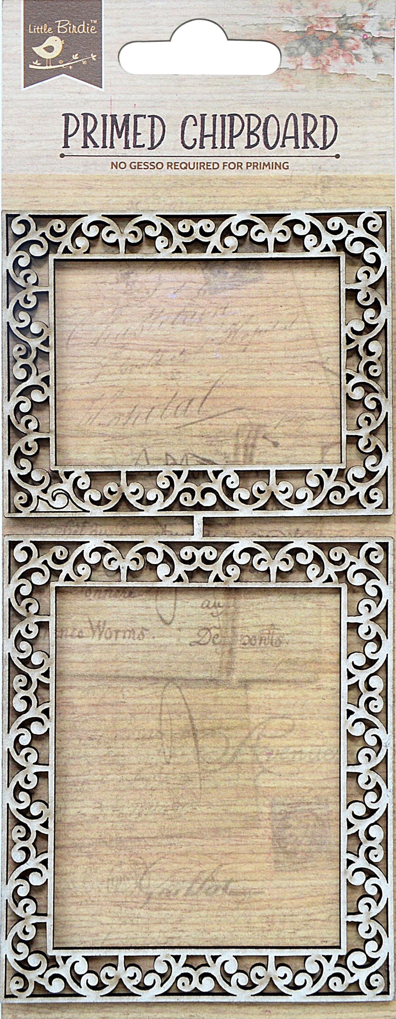 Laser Cut Chipboard Frames from Little Birdie