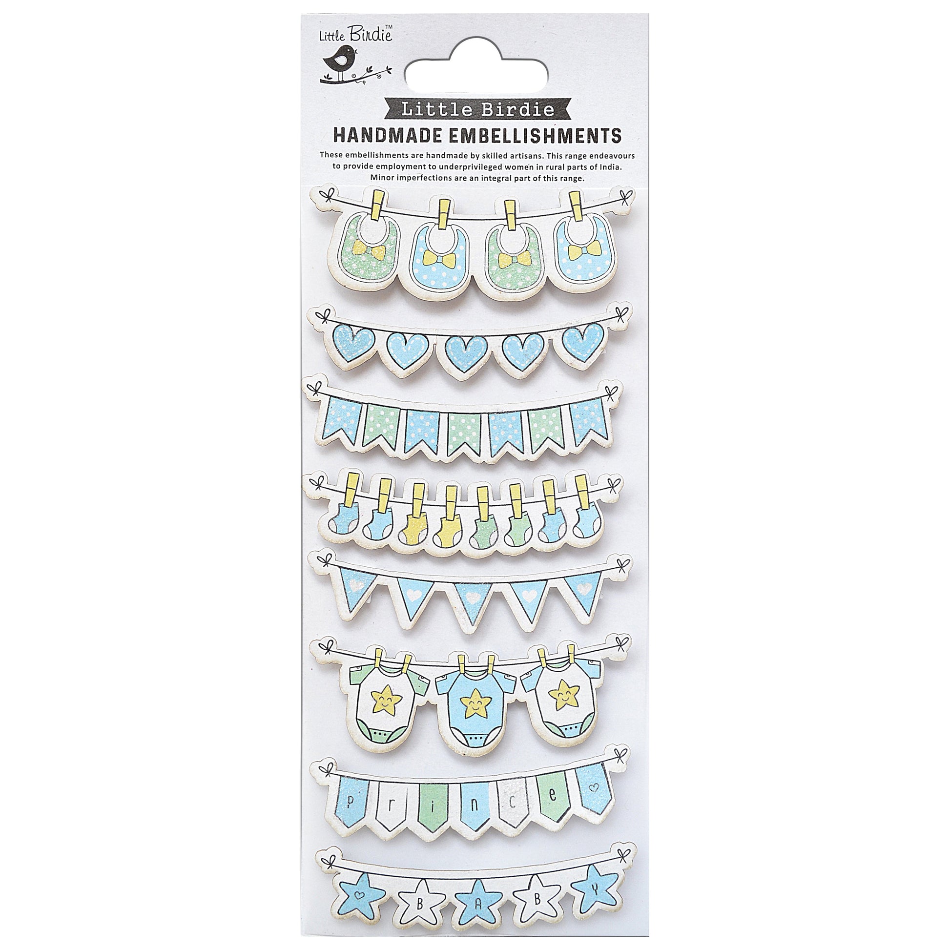 3D Embellishment 8/Pkg Hello Baby
