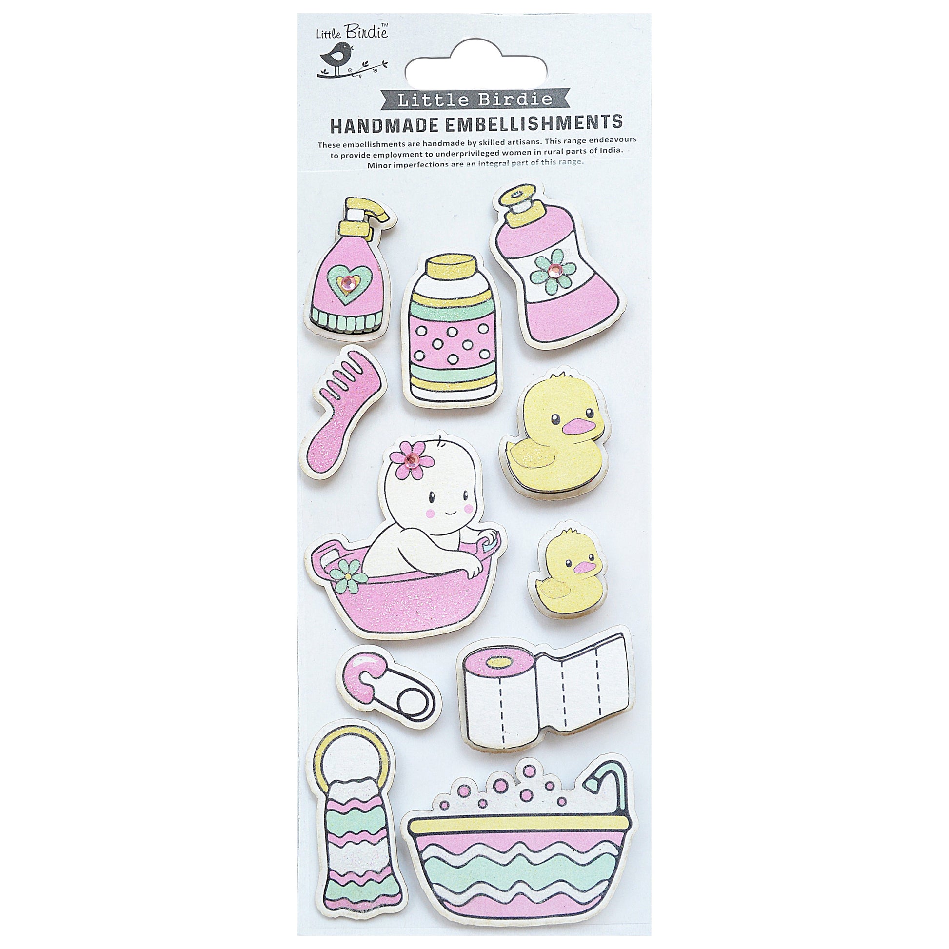 3D Embellishment 8/Pkg Hello Baby