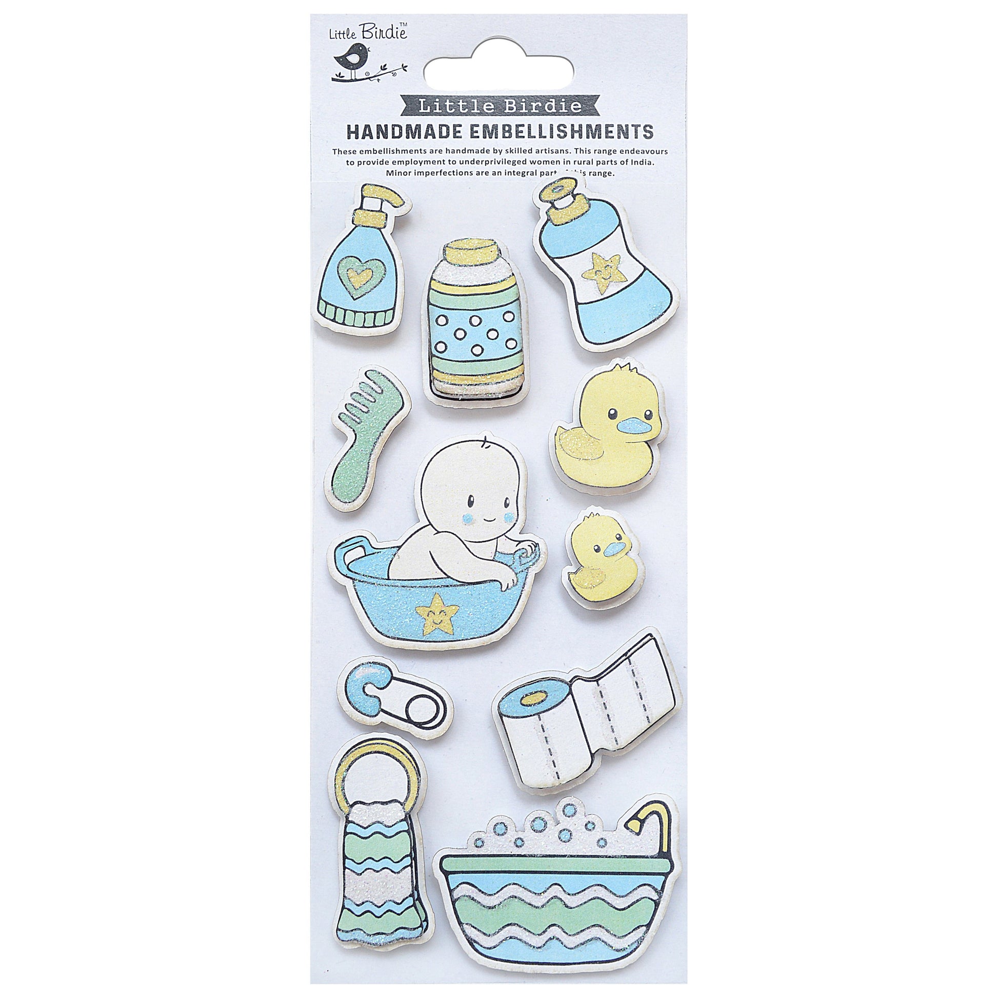 3D Embellishment 8/Pkg Hello Baby