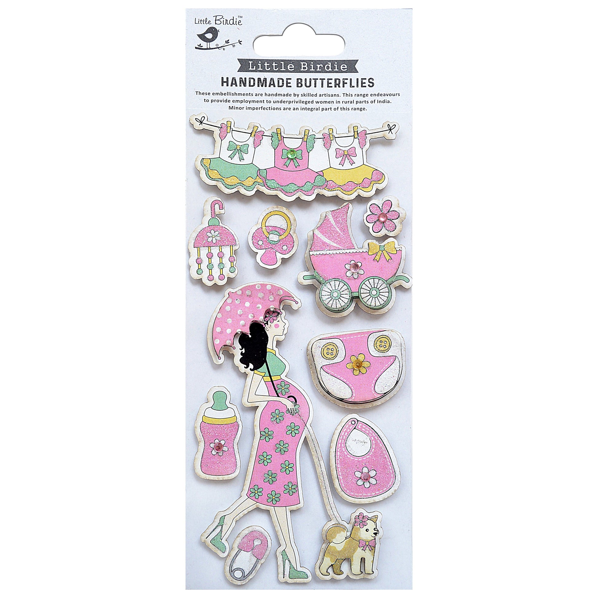 3D Embellishment 8/Pkg Hello Baby