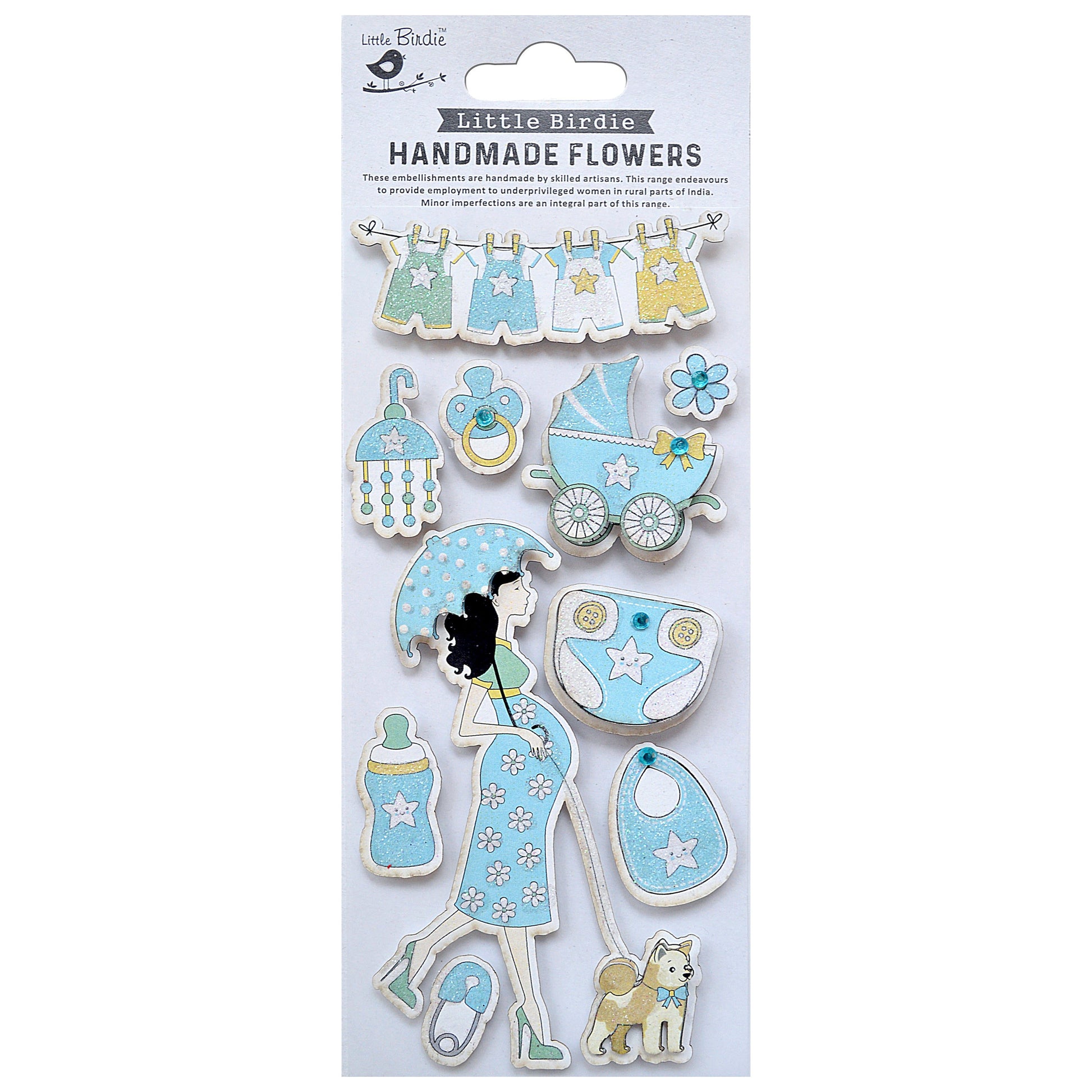 3D Embellishment 8/Pkg Hello Baby