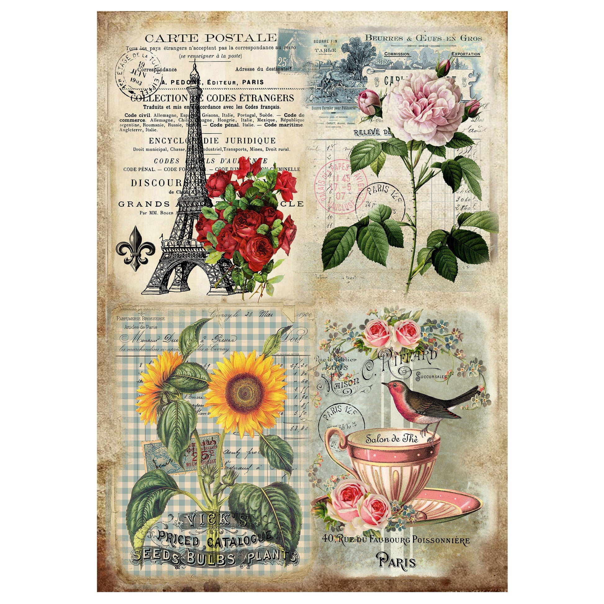 Decorative Transfer Sheet from Little Birdie