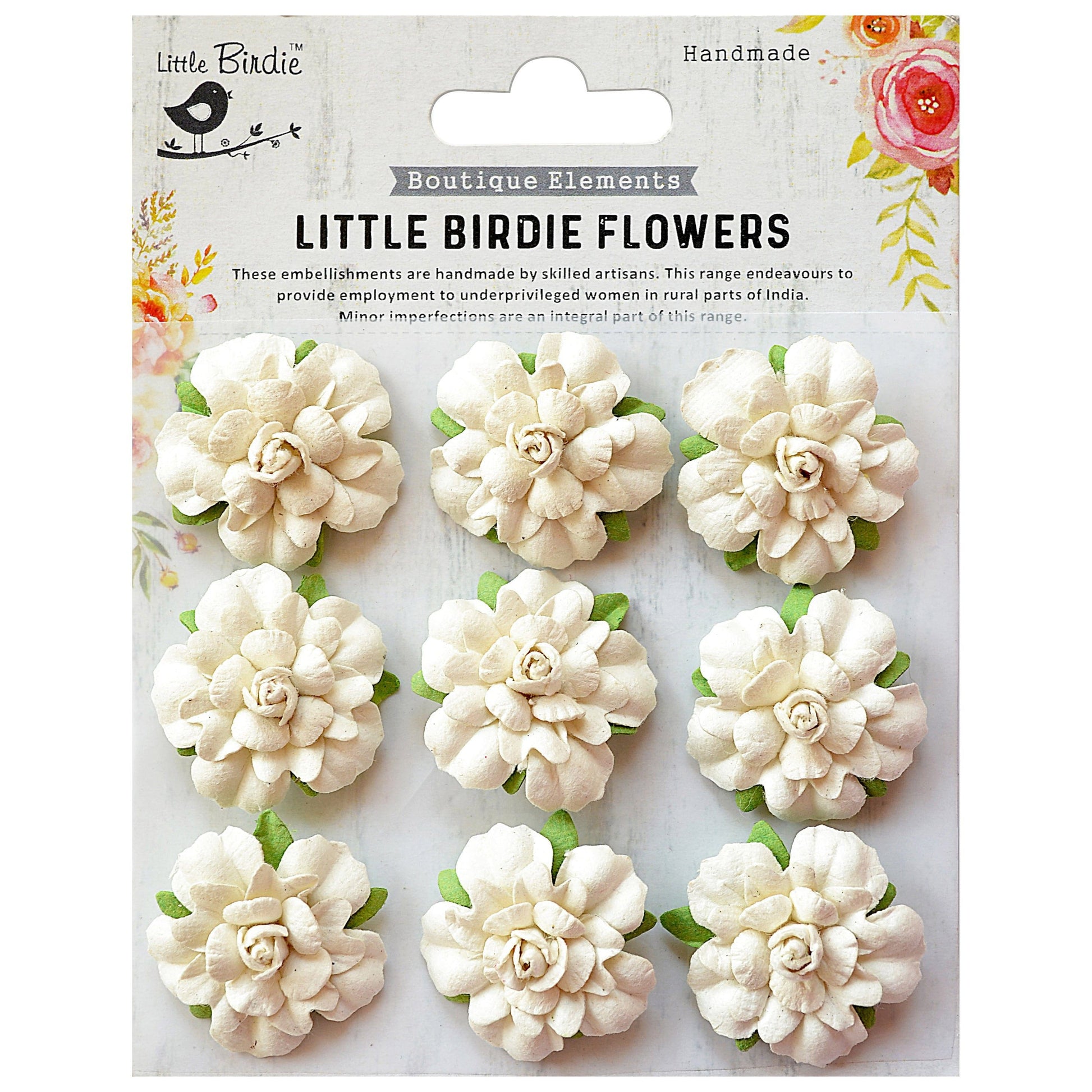 Vincy 1.25" Rose Paper Flowers from Little Birdie