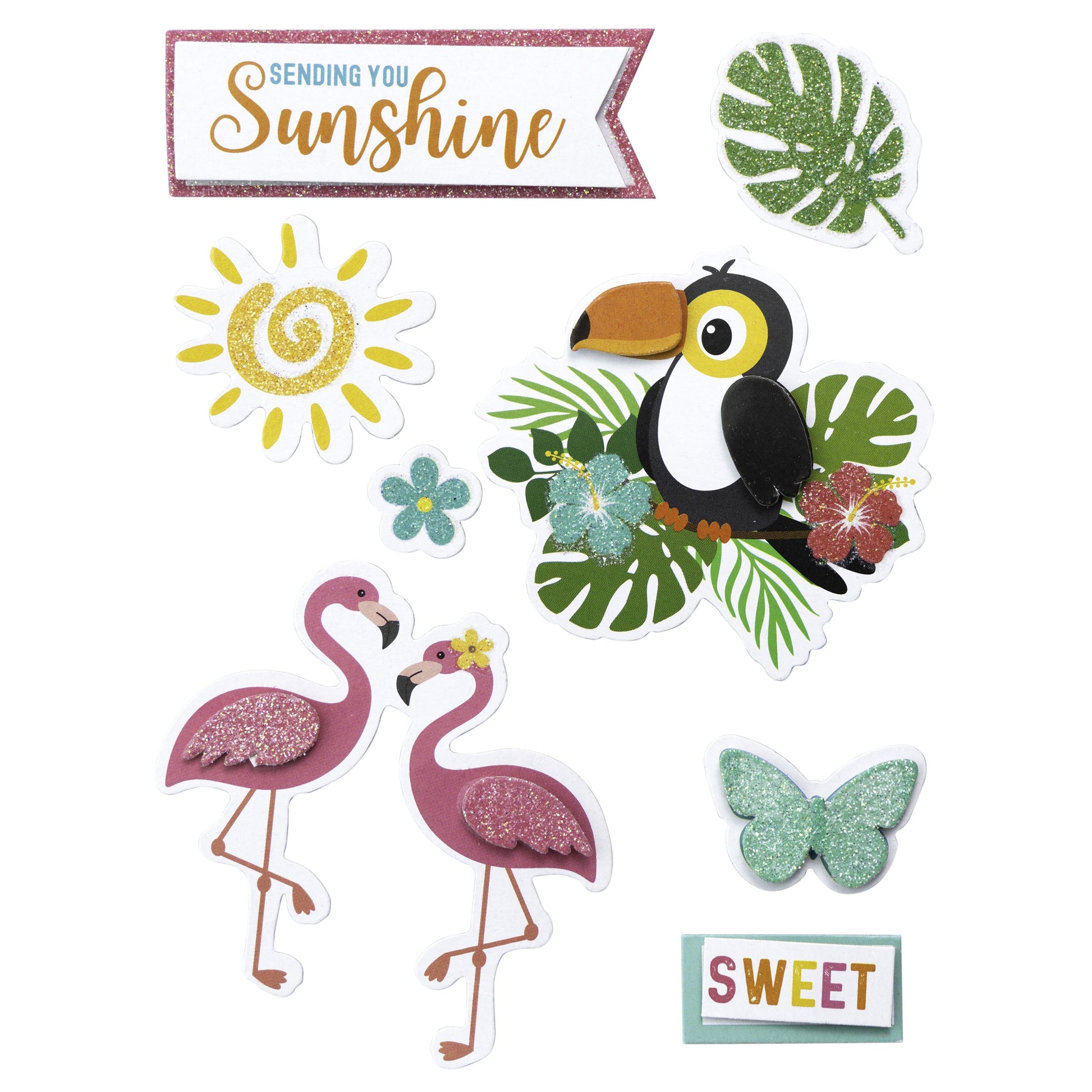 Tropical Themed Stickers from Little Birdie