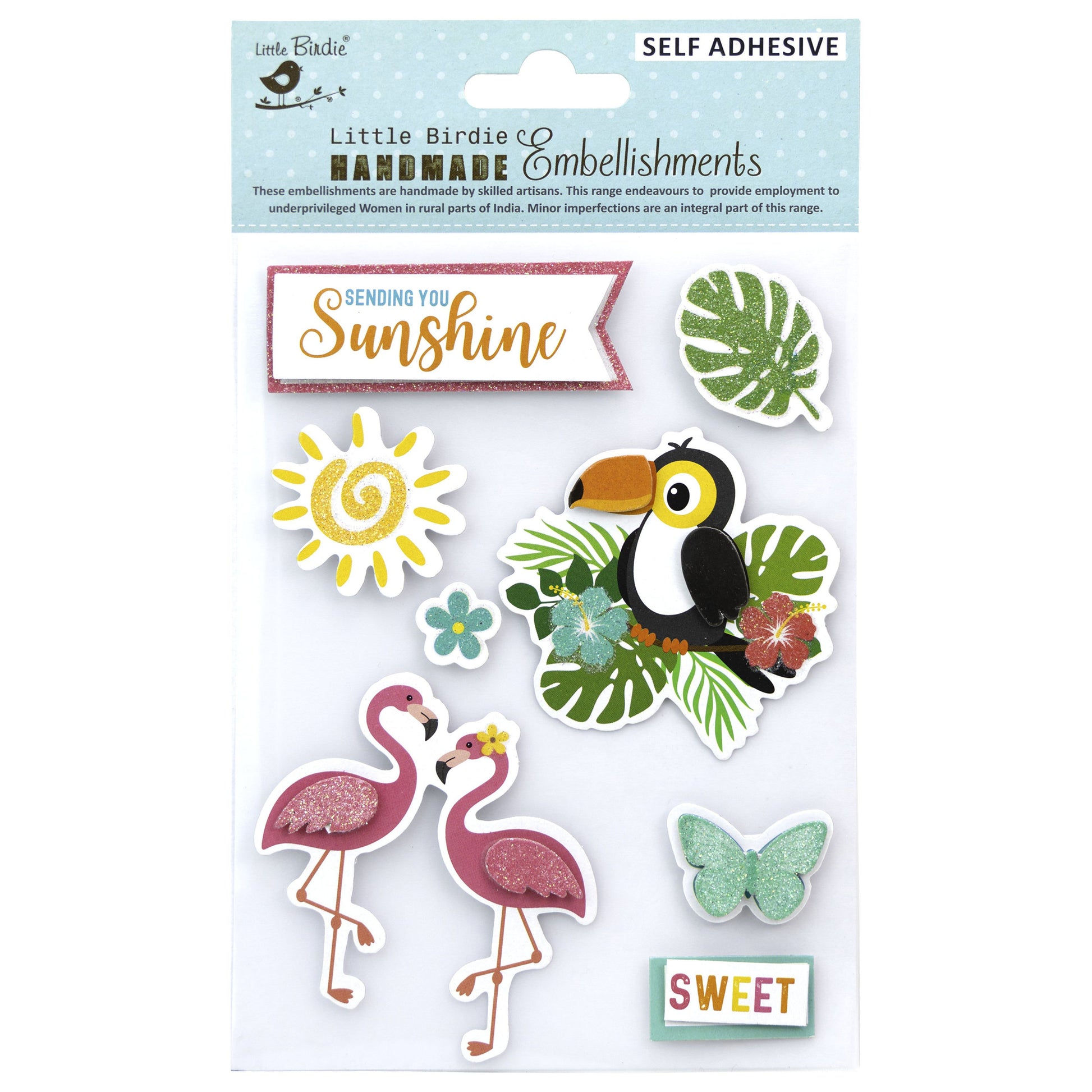 Tropical Themed Stickers from Little Birdie