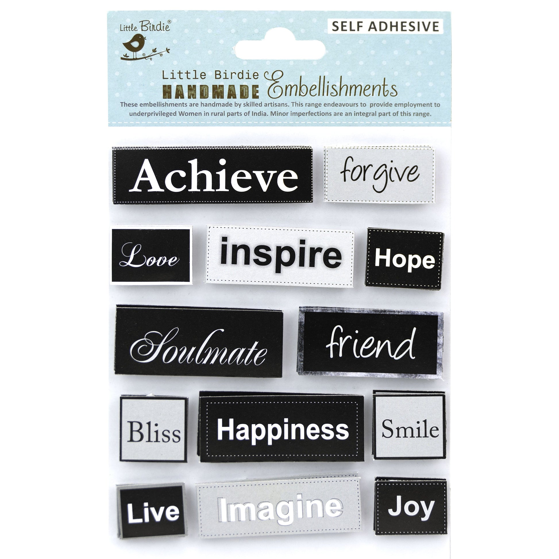 Word & Sentiment Stickers from Little Birdie
