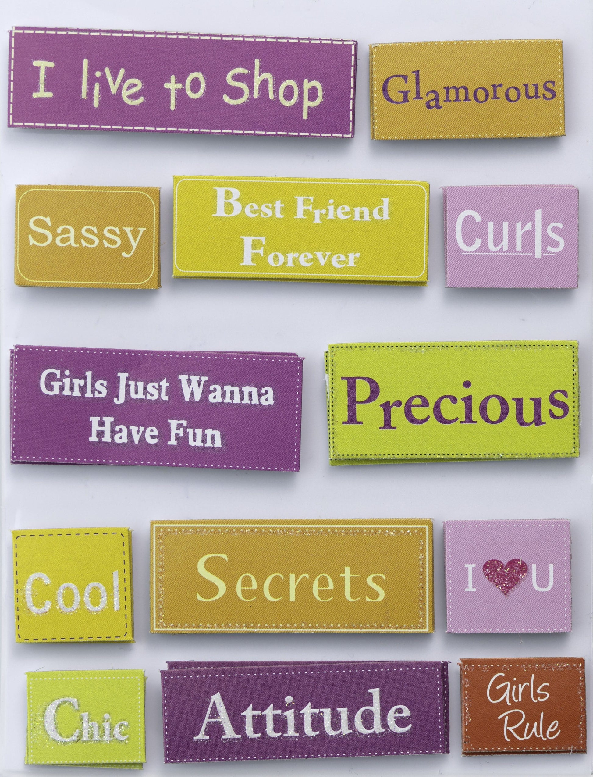 Girl Themed Stickers from Little Birdie