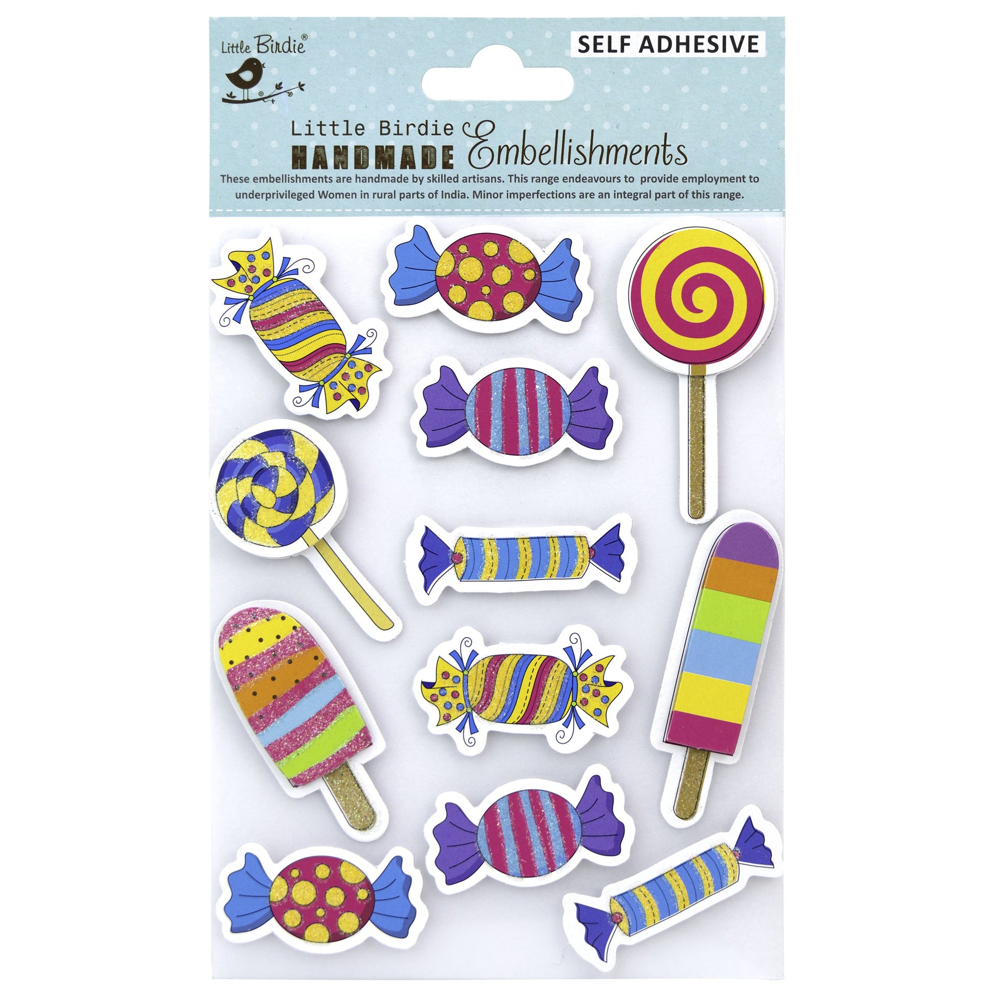 Food and Candy Themed Embellishment Stickers from Little Birdie