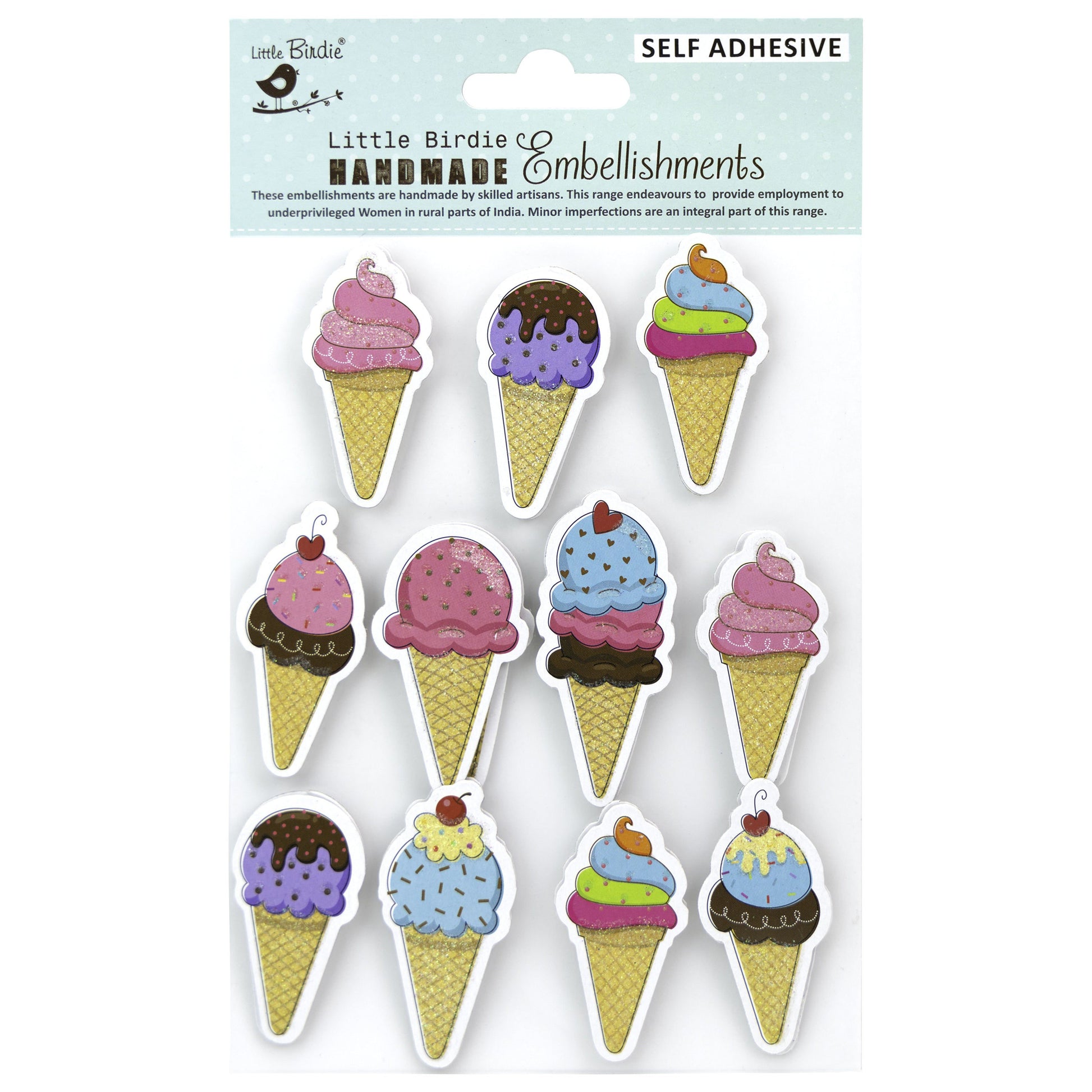 Food and Candy Themed Embellishment Stickers from Little Birdie