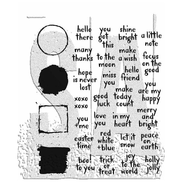 Tim Holtz Cling Stamps - Sentiments & Phrases