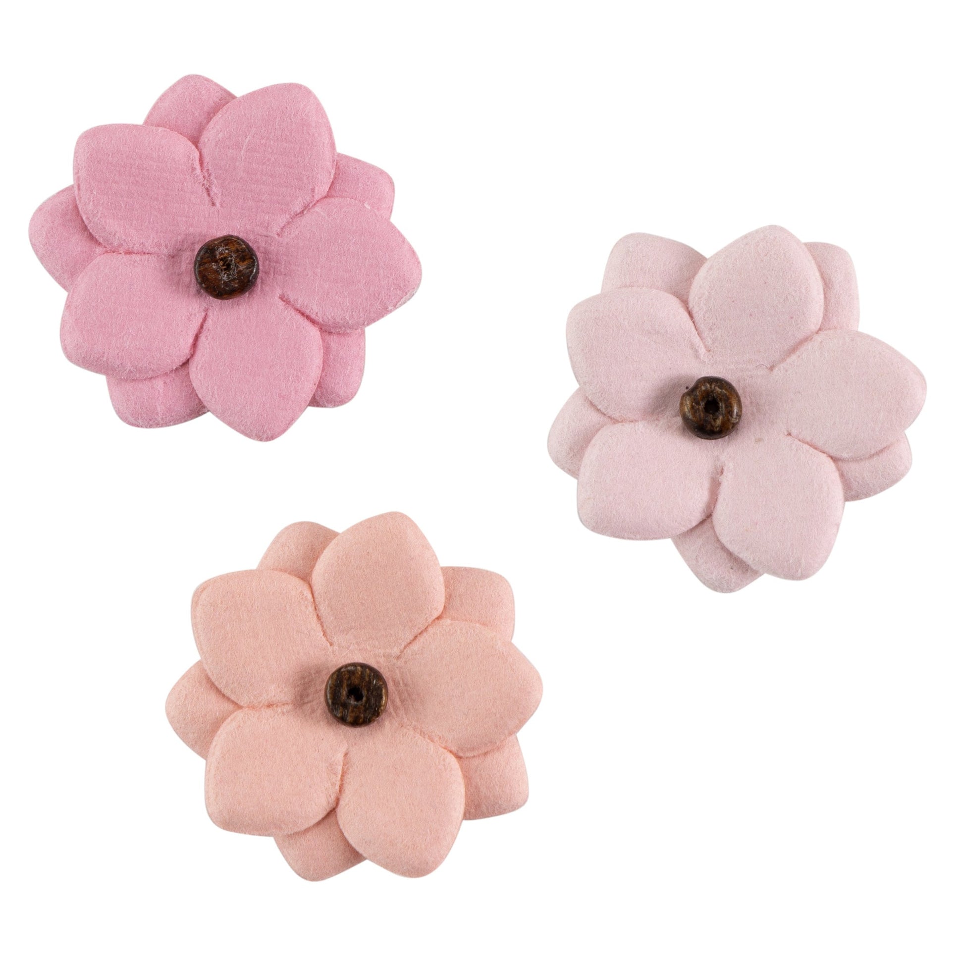 Estela Layered Self-Adhesive Paper Flowers with Beaded Centers