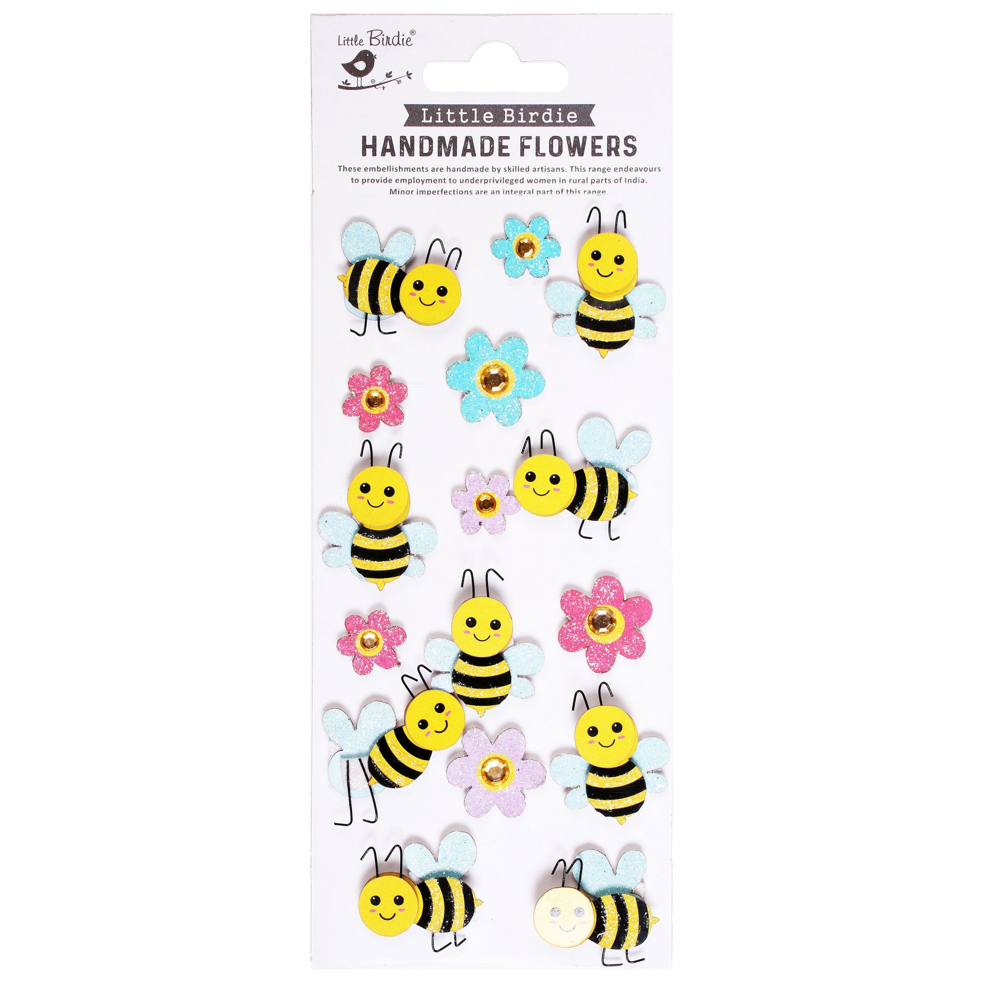 Bee Themed Embellishment Stickers from Little Birdie