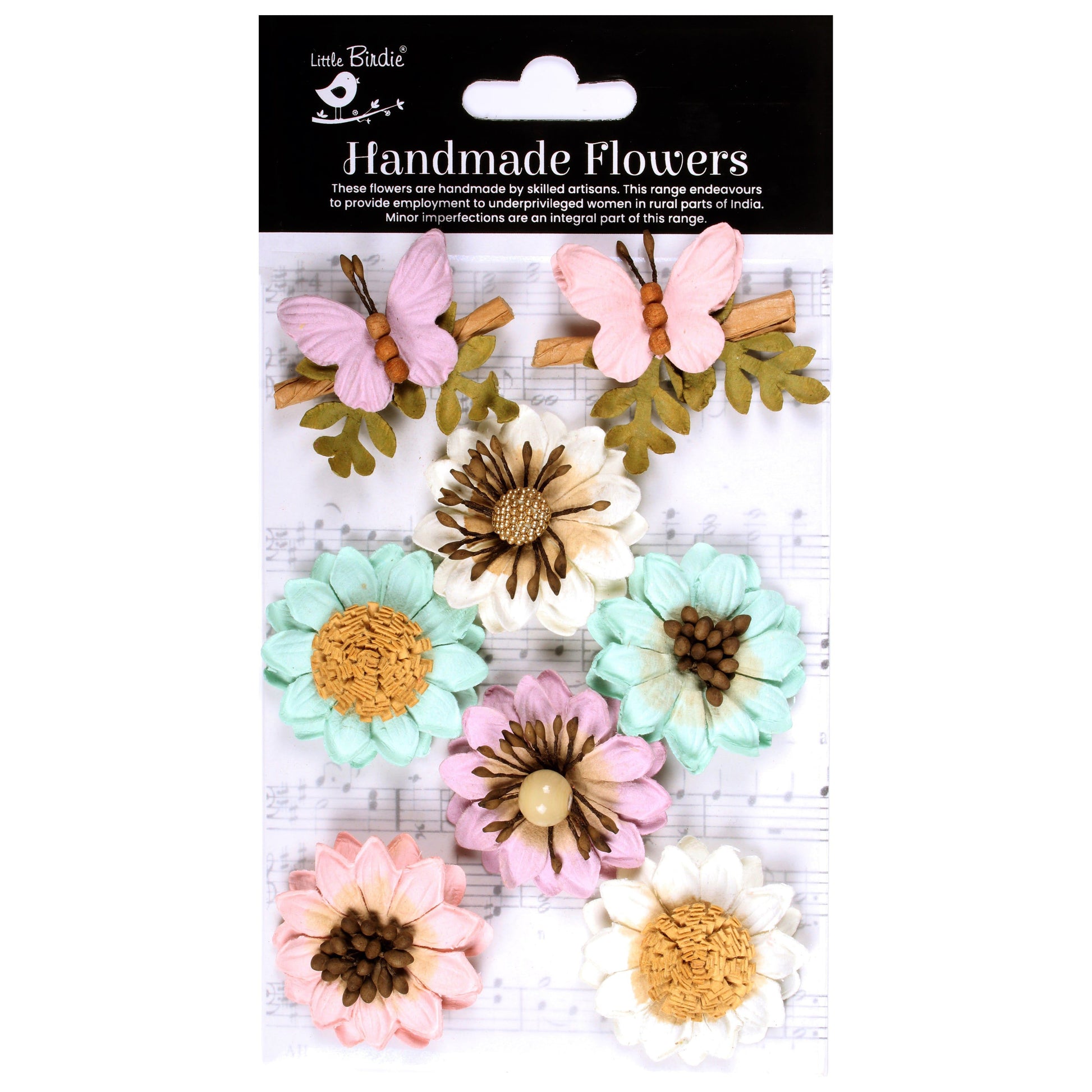 Arcadia Paper Flowers and Butterflies from Little Birdie