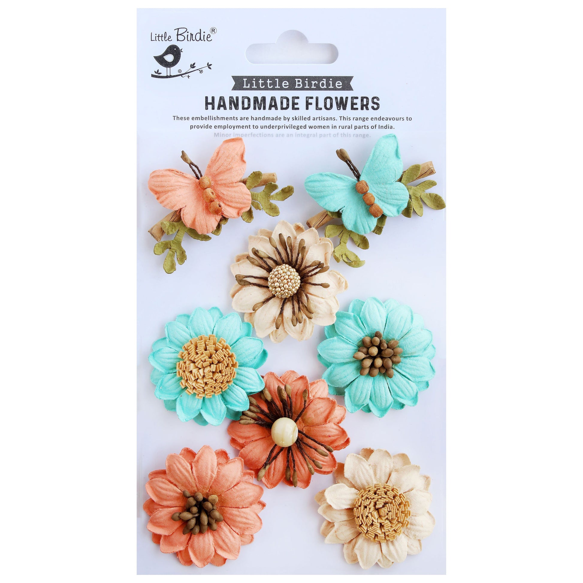 Arcadia Paper Flowers and Butterflies from Little Birdie