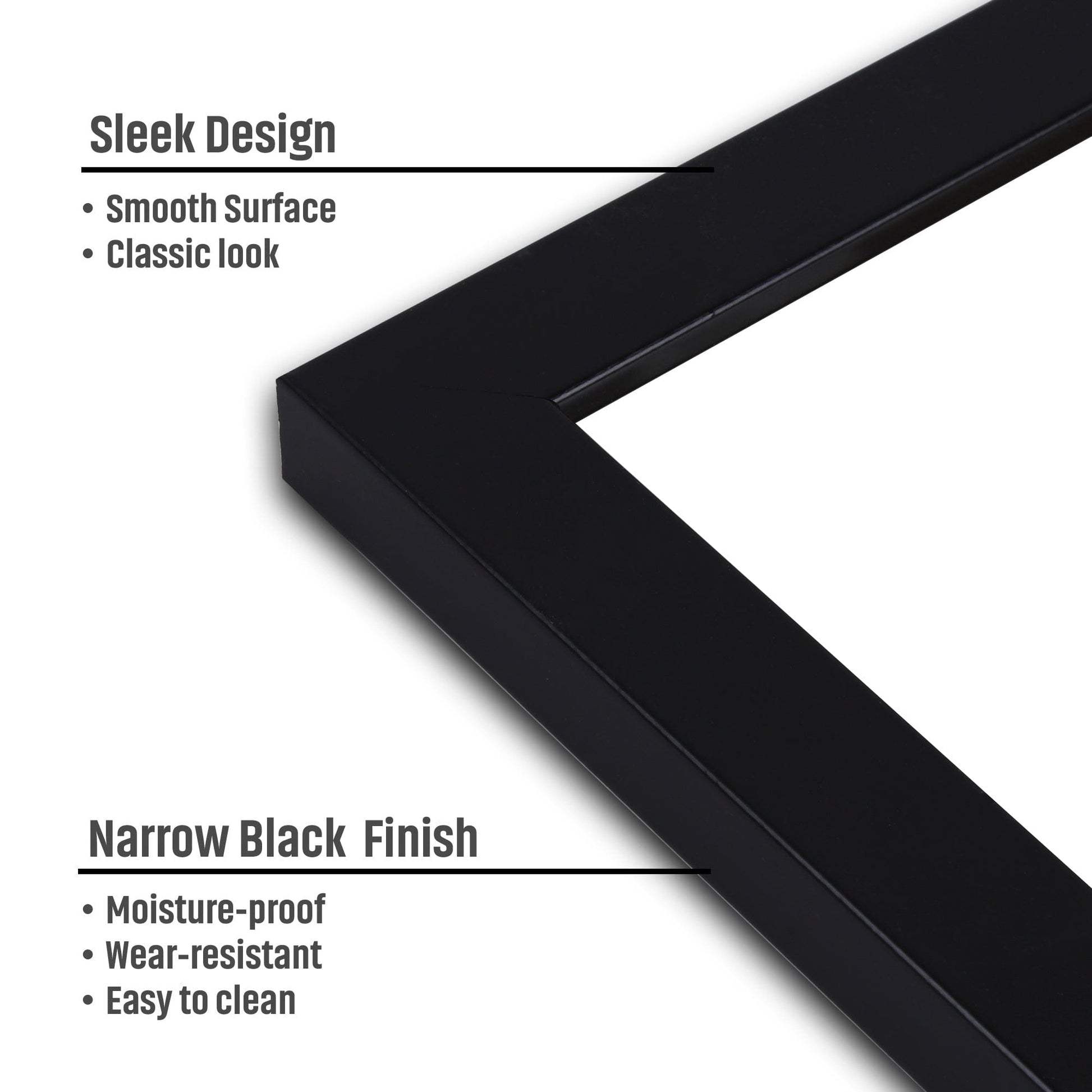 12"x12" Canvas Panel with Narrow Black Frame