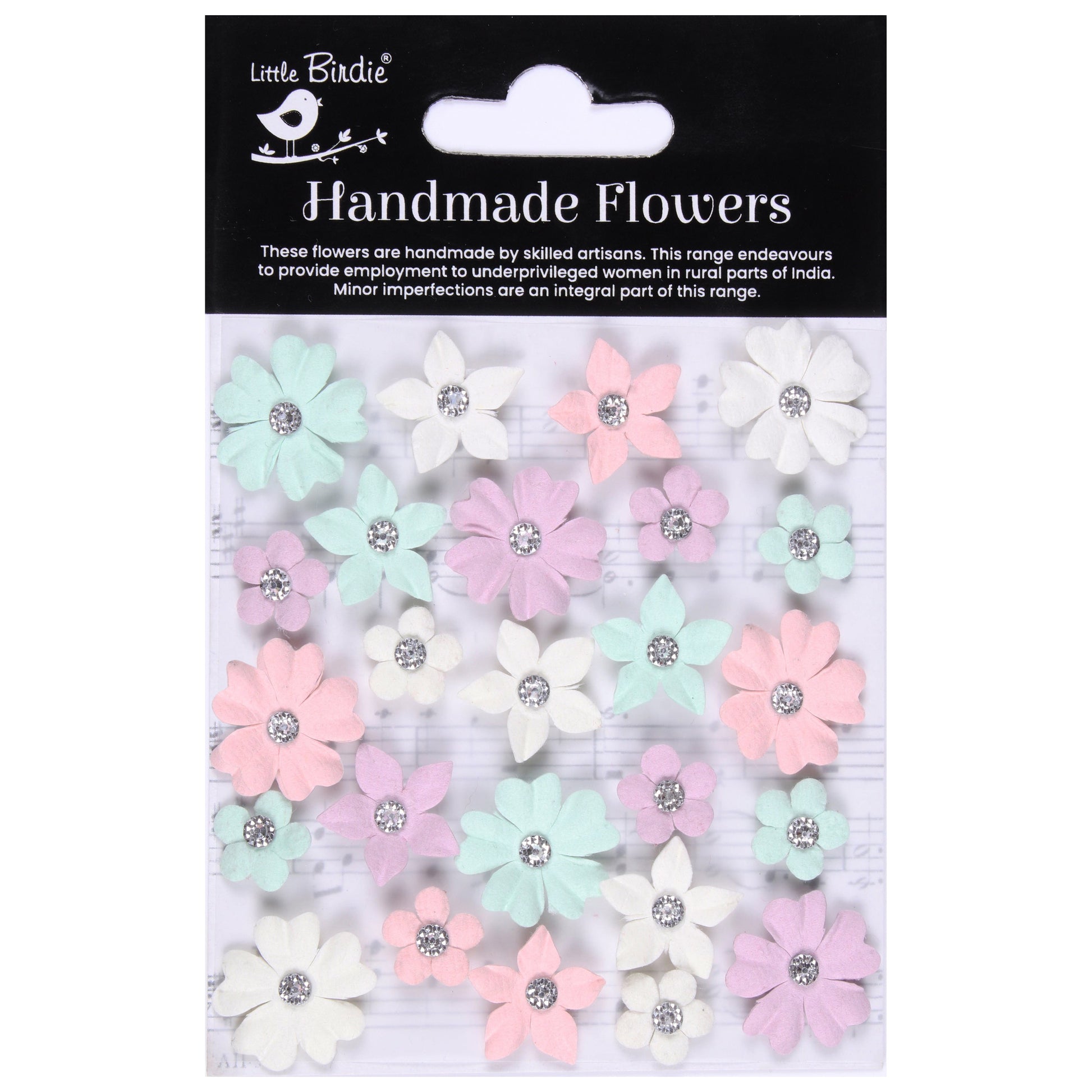 Karolina Paper Flowers with Jewel Centers from Little Birdie