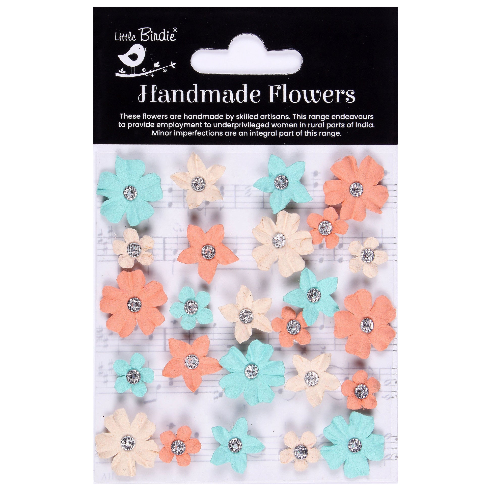 Karolina Paper Flowers with Jewel Centers from Little Birdie