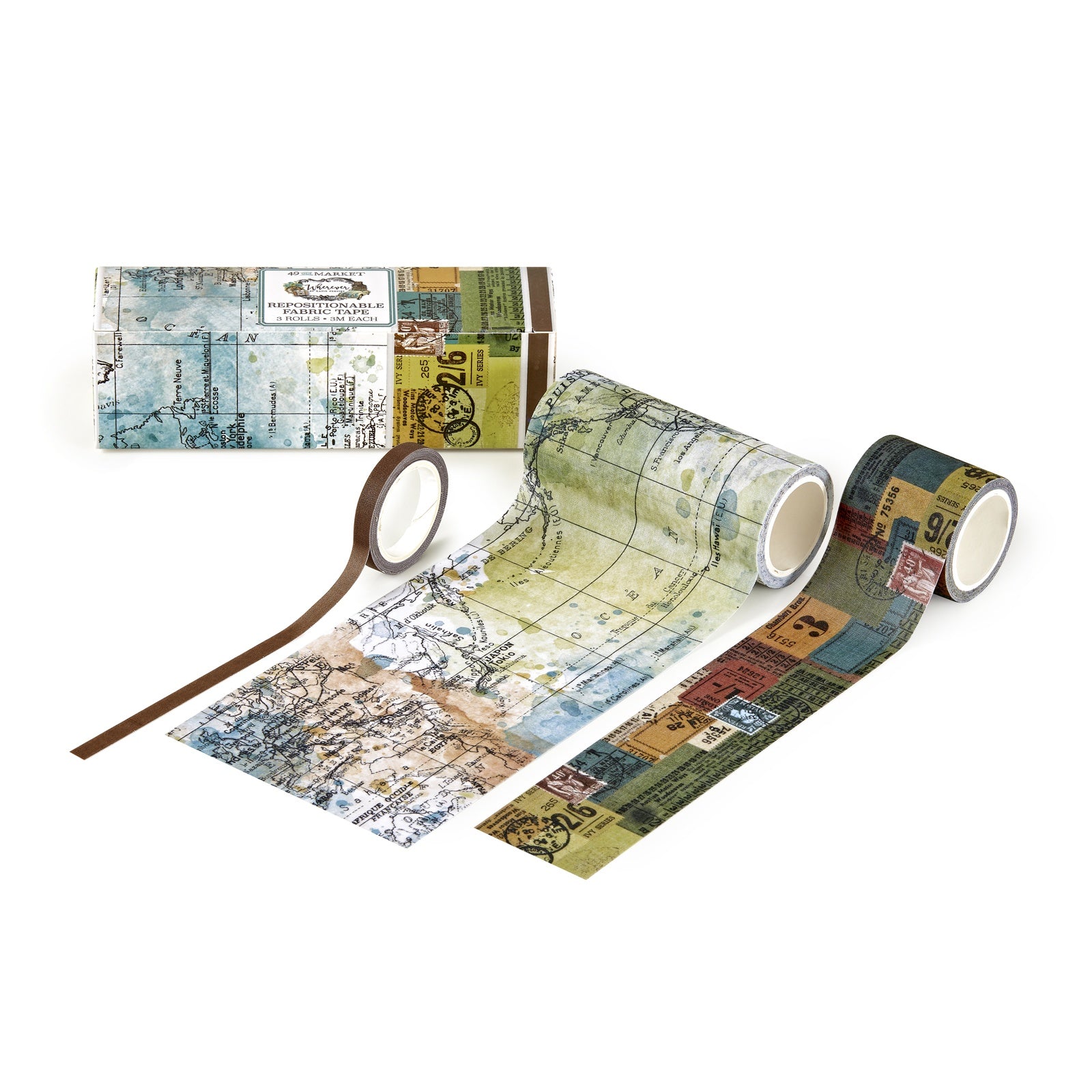 49 and Market Repositionable Fabric Tape Rolls