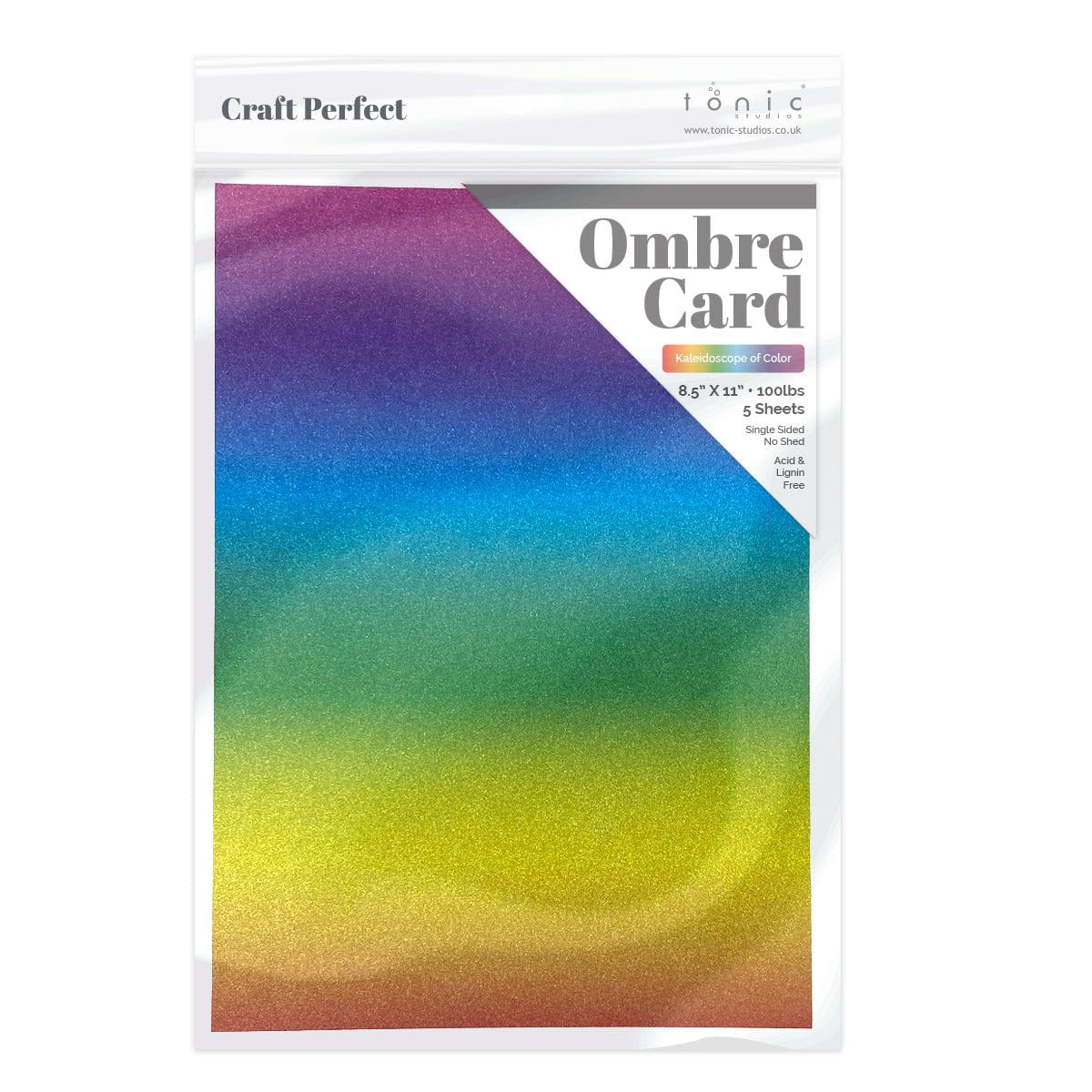 Craft Perfect Glitter Ombre Cardstock Pack