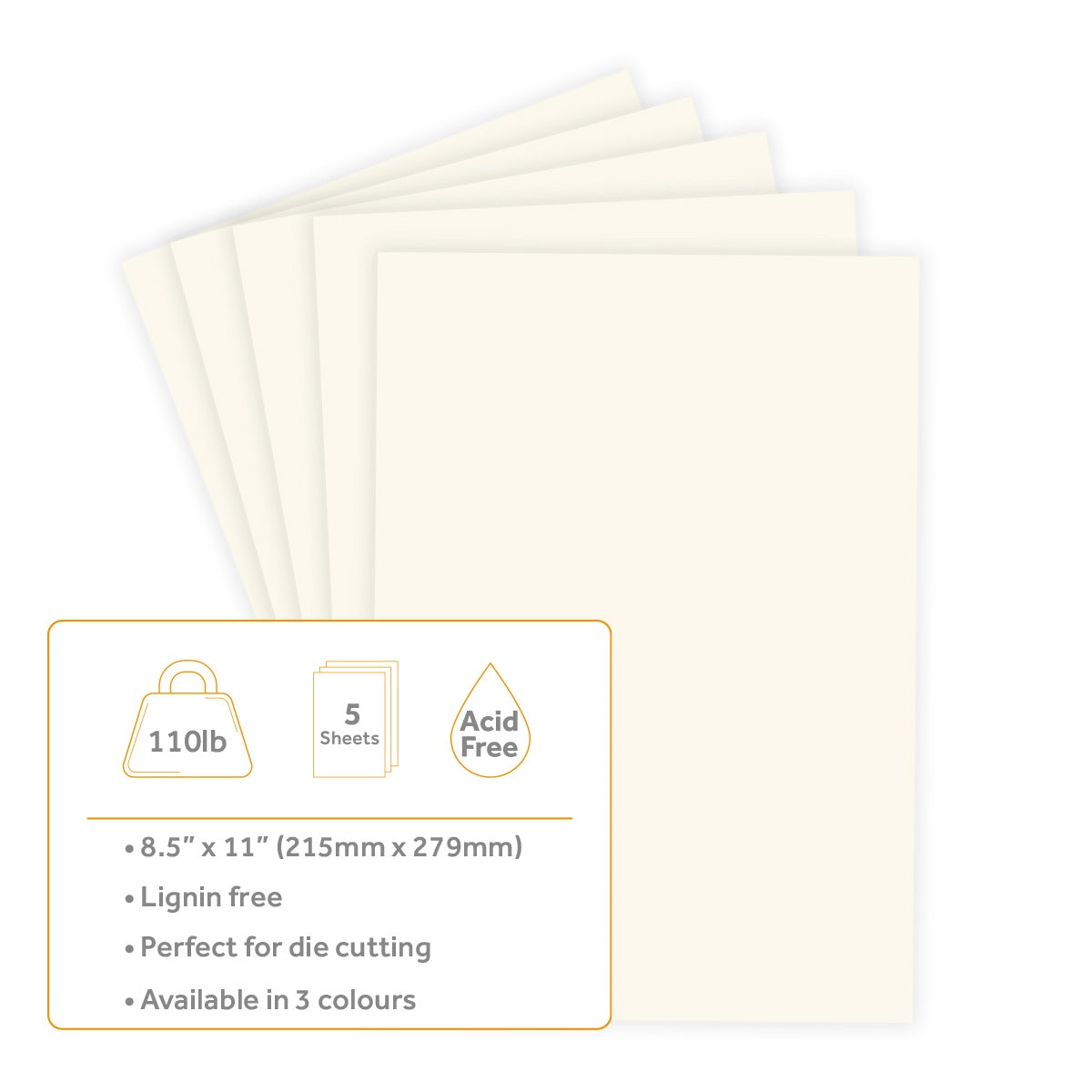 Craft Perfect 8.5x11" Heavyweight 110lb Smooth Cardstock Packs