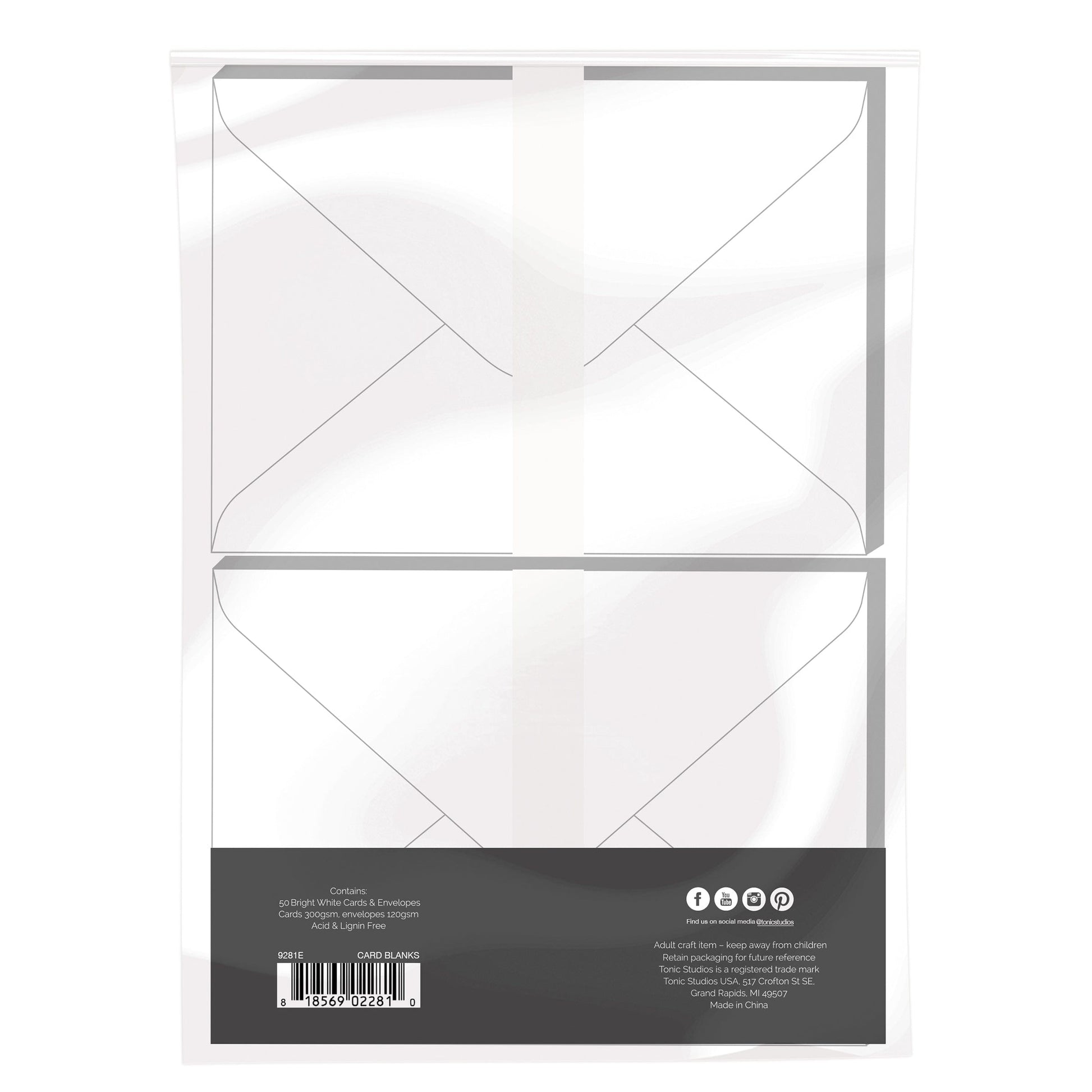 Bright White Blank Cards with Envelopes from Craft Perfect