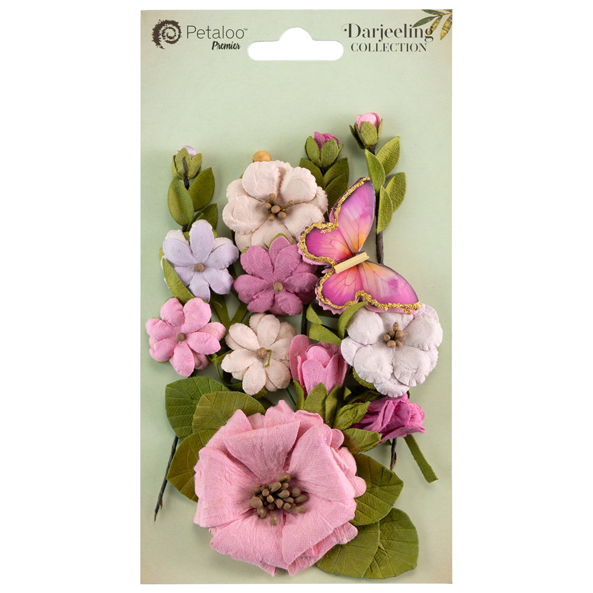 Sierra Mixed Paper Flowers and Butterfly from Little Birdie
