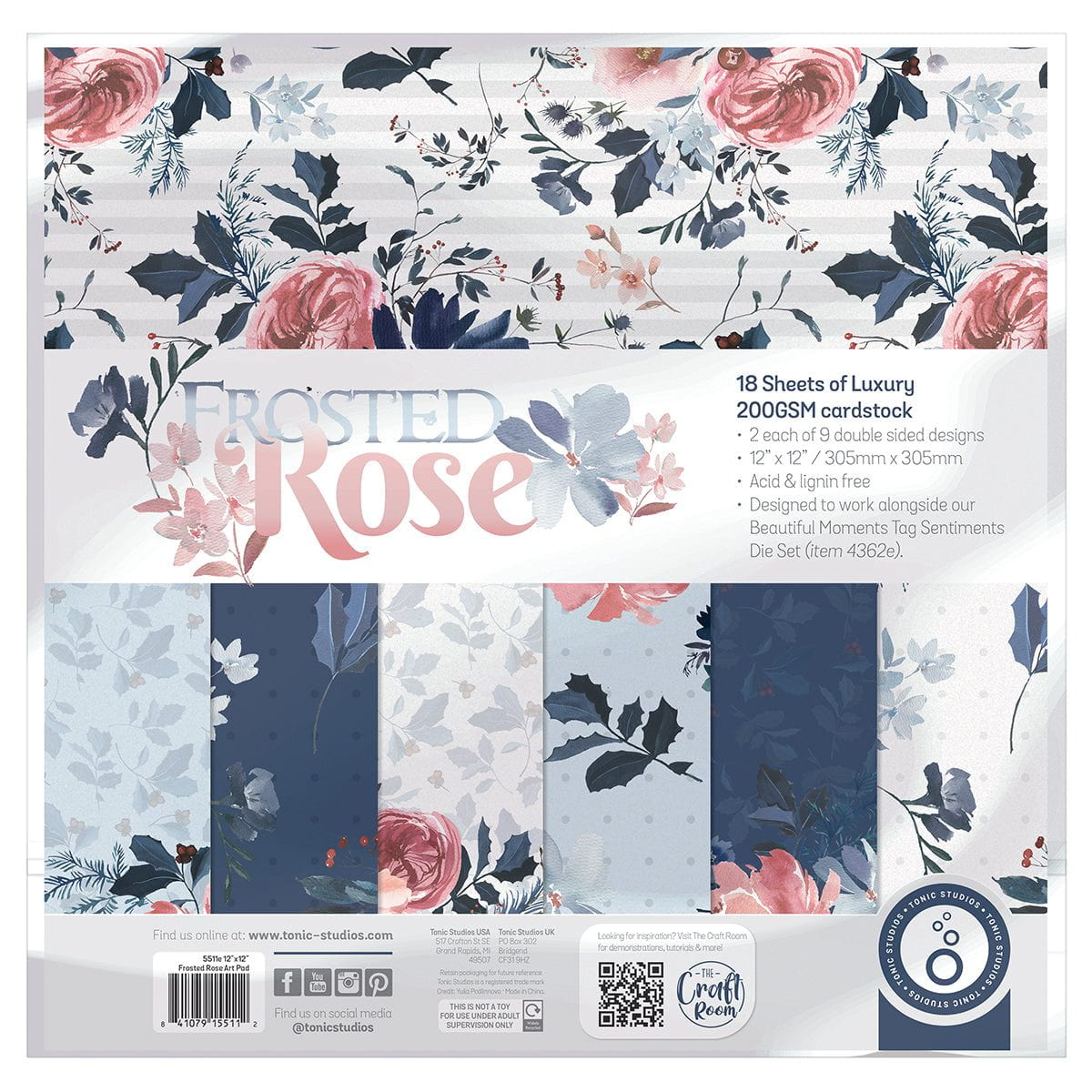 Tonic Studios Frosted Rose Art Paper Pads