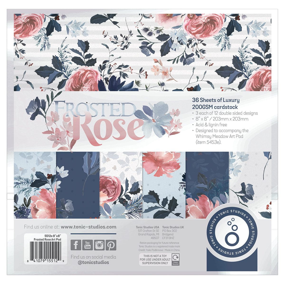 Tonic Studios Frosted Rose Art Paper Pads