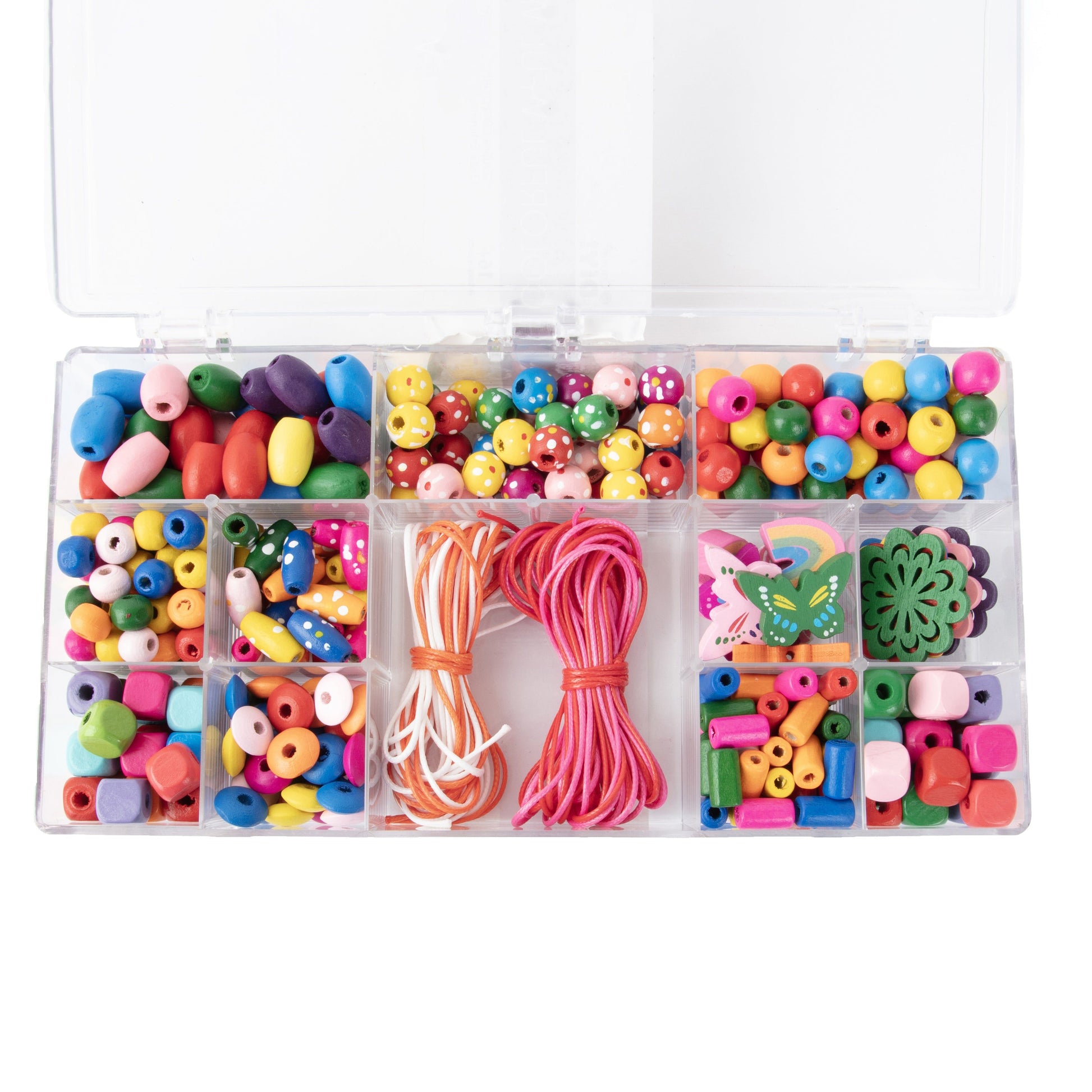 Colorful Wood Bead Box from CousinDIY , 350 pieces