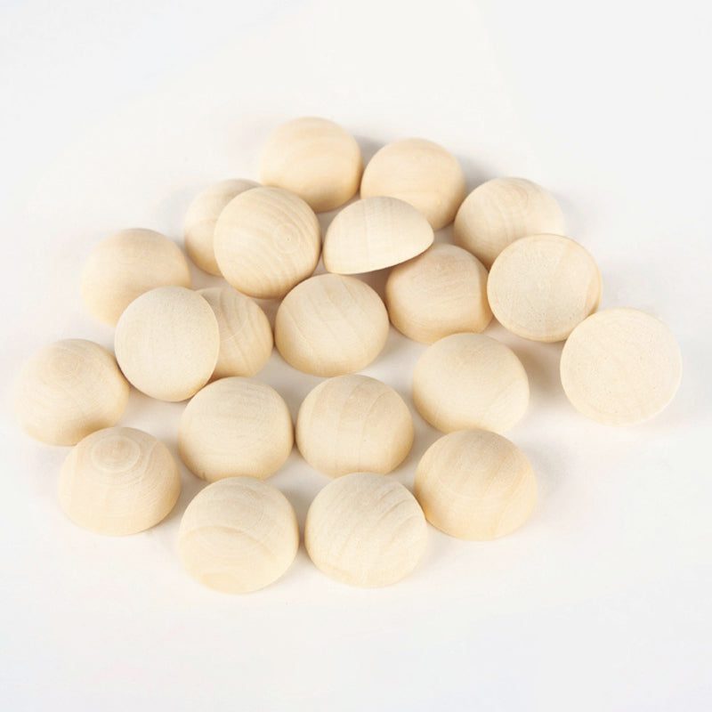 0.625" Natural Wood Split Balls from CousinDIY, 30 pack