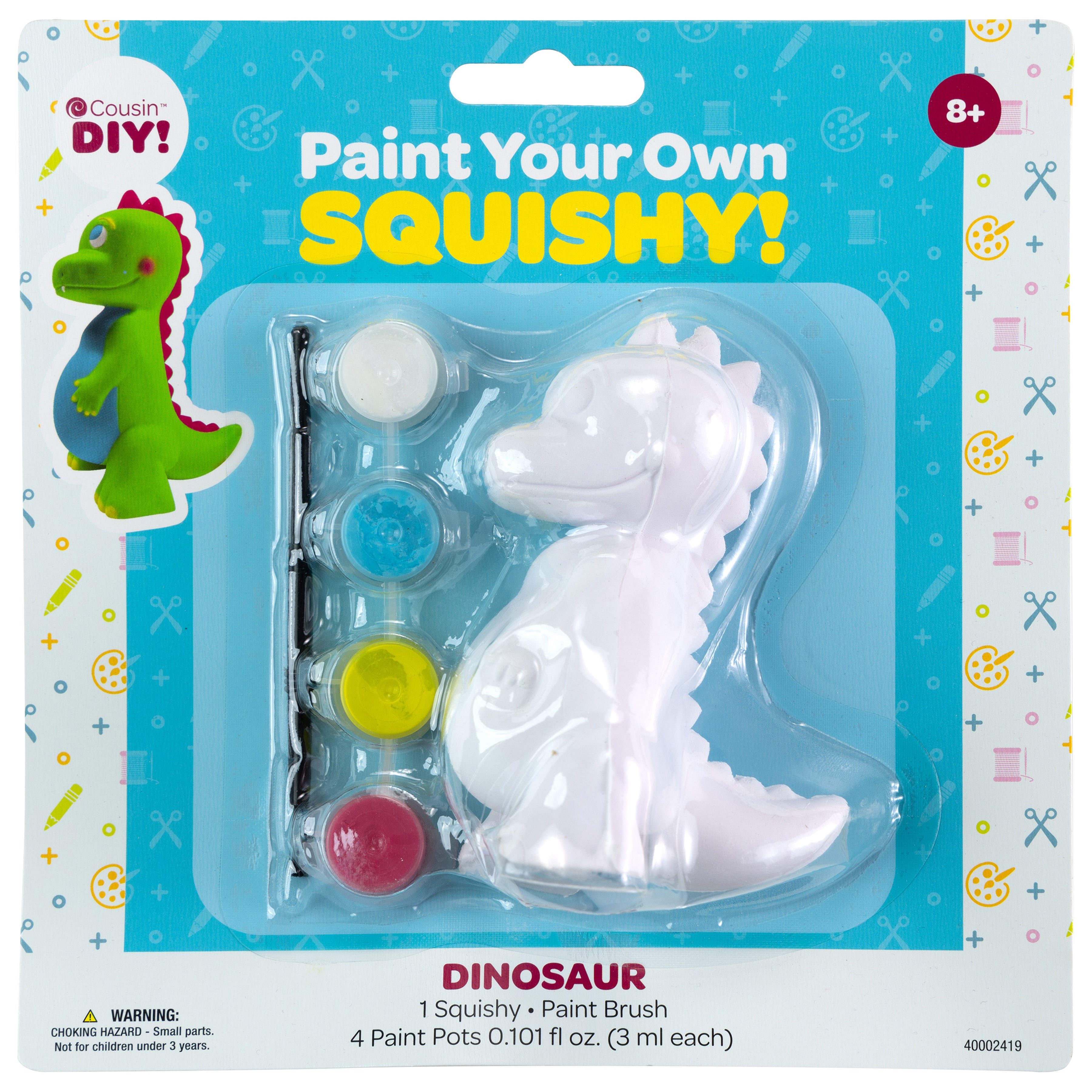 Paint Your Own Squishy Dinosaur Kit from CousinDIY