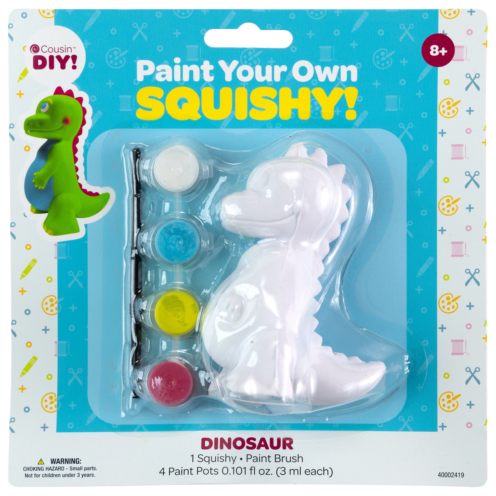 Paint Your Own Squishy Dinosaur Kit from CousinDIY