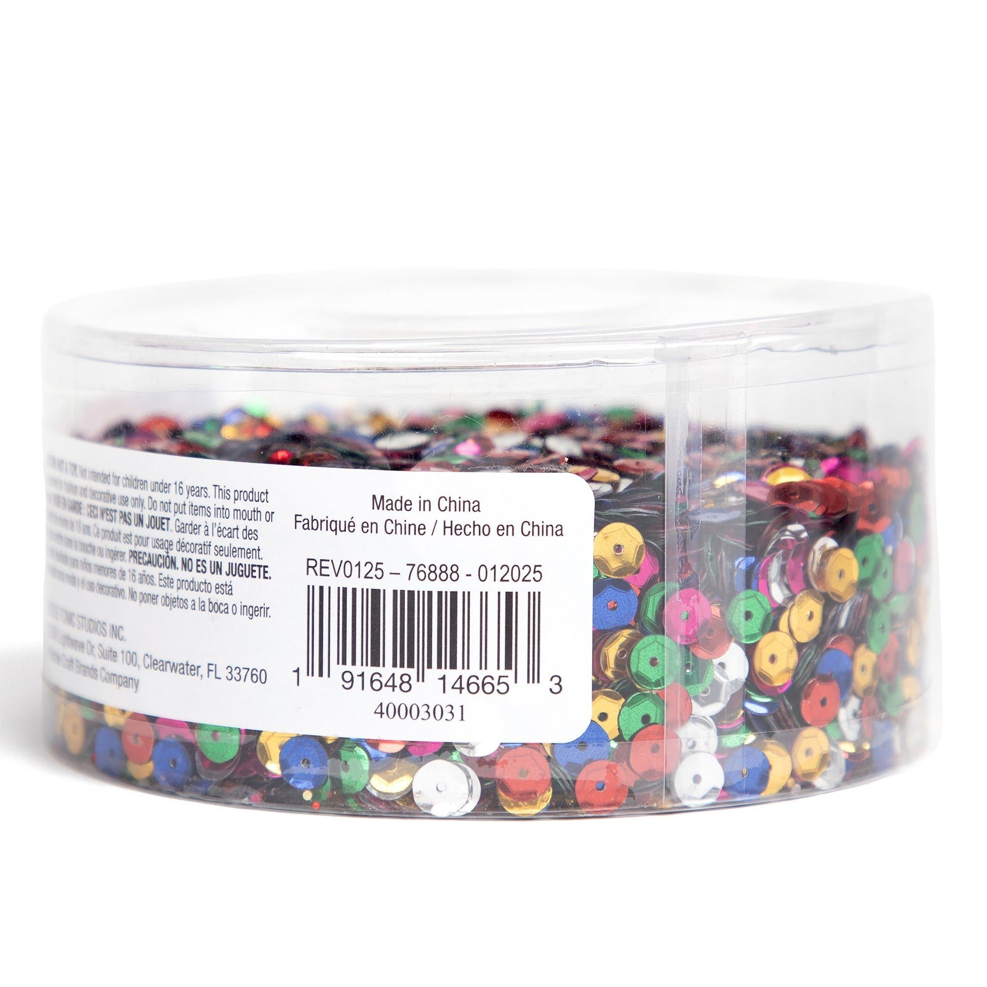 CousinDIY Sequin Tub - Bright Colors, 195g
