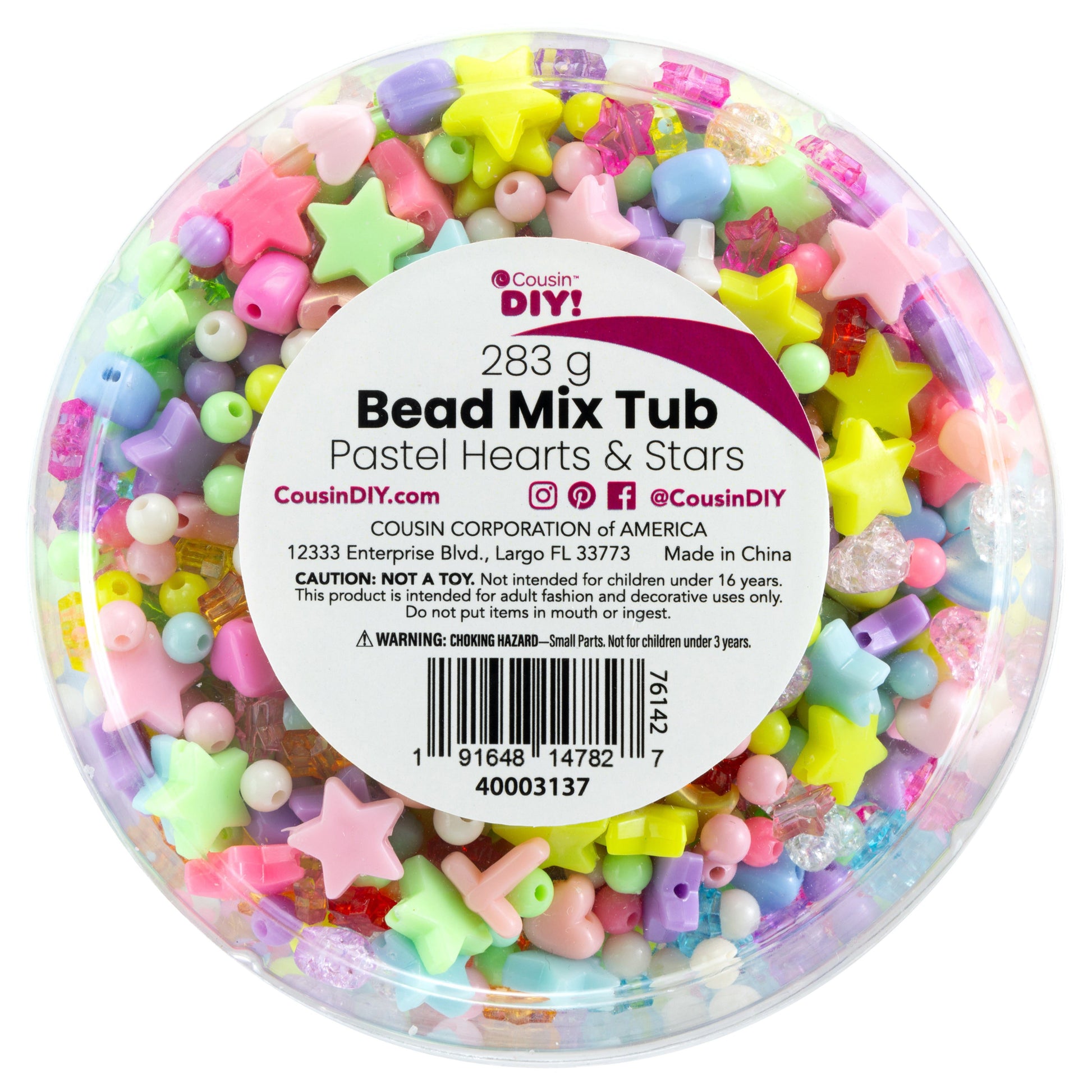 CousinDIY Bead Mix Tub, 10oz