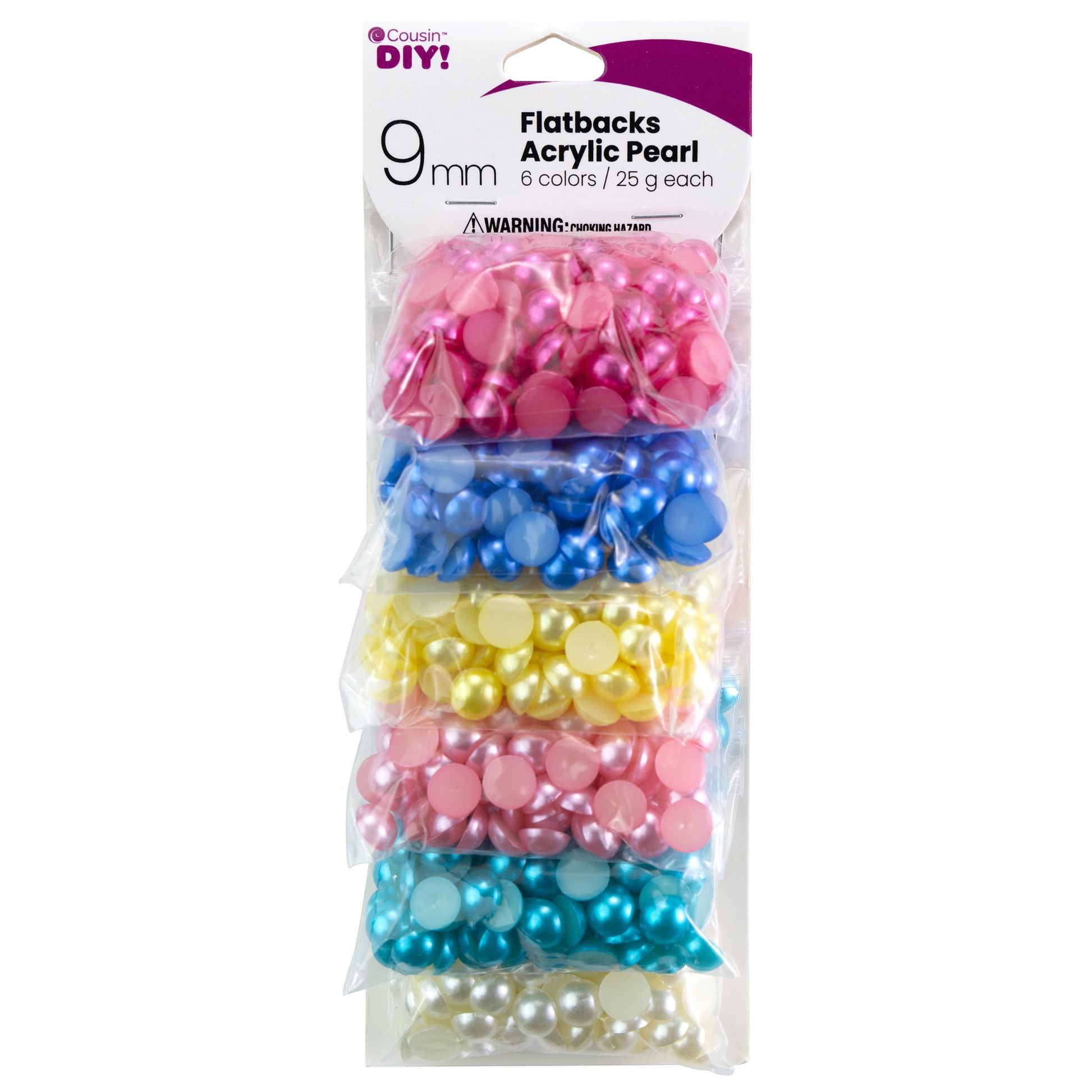CousinDIY Acrylic Flatback Pearls - 9mm