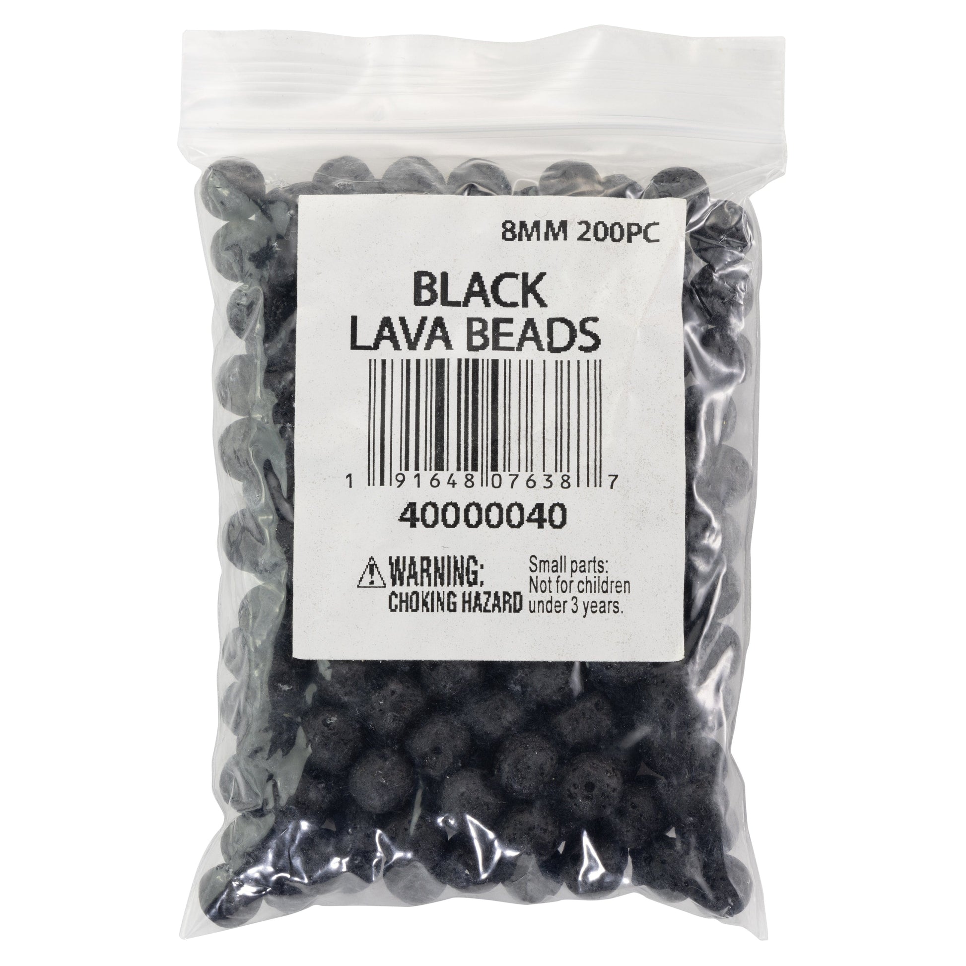 8mm Black Lava Beads from CousinDIY