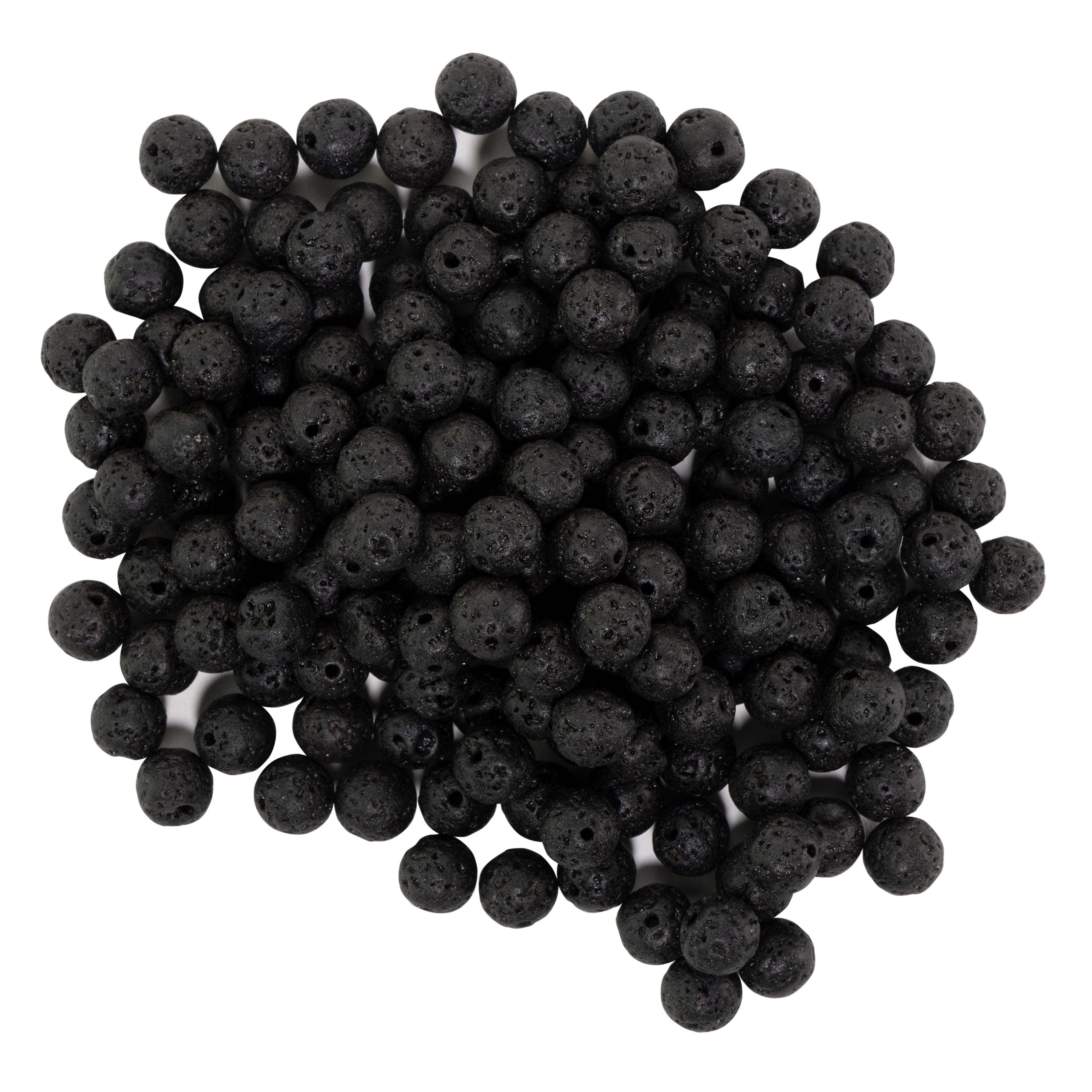 8mm Black Lava Beads from CousinDIY