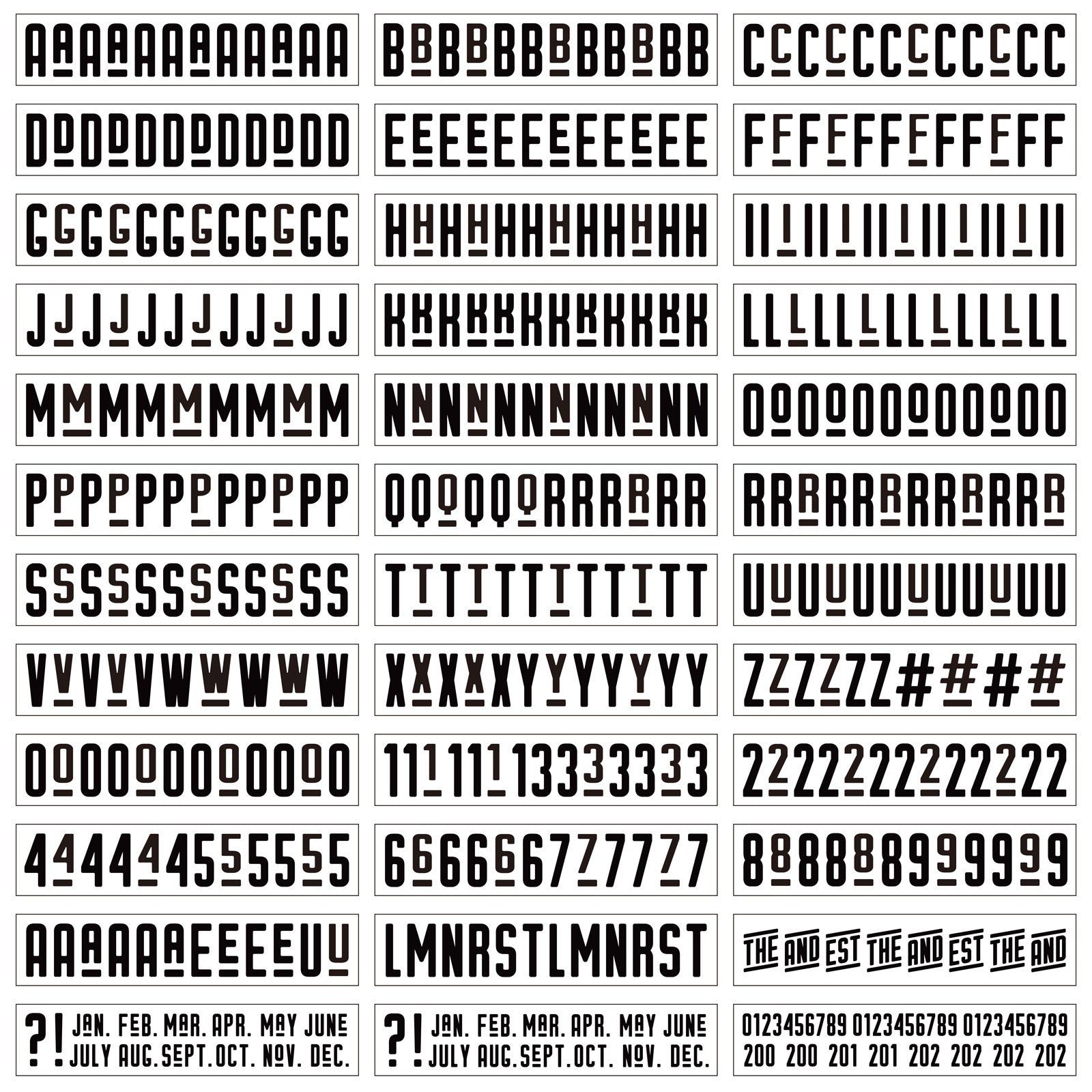 49 And Market Rub-On Transfer Alphabet