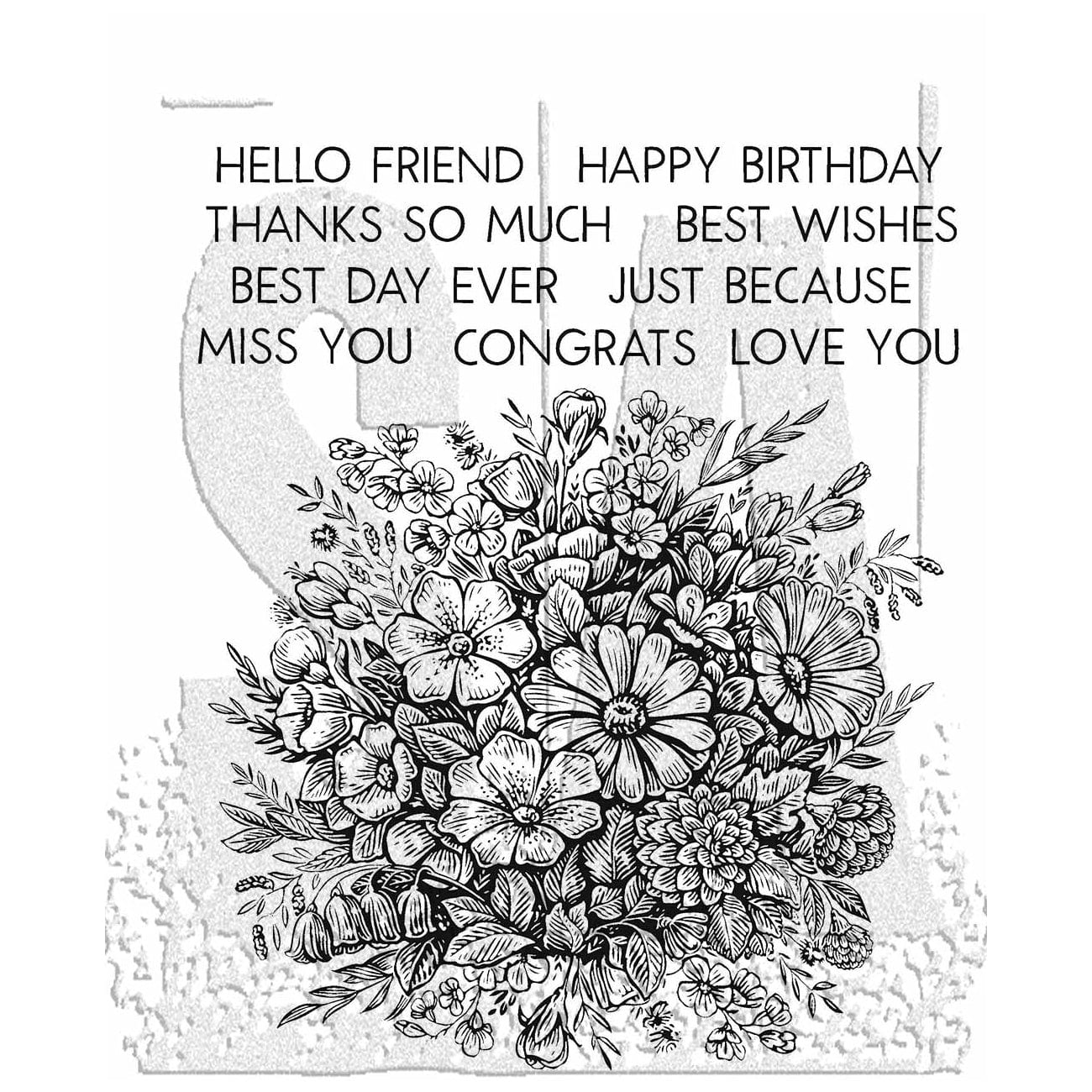 Tim Holtz Cling Stamps - Sentiments & Phrases