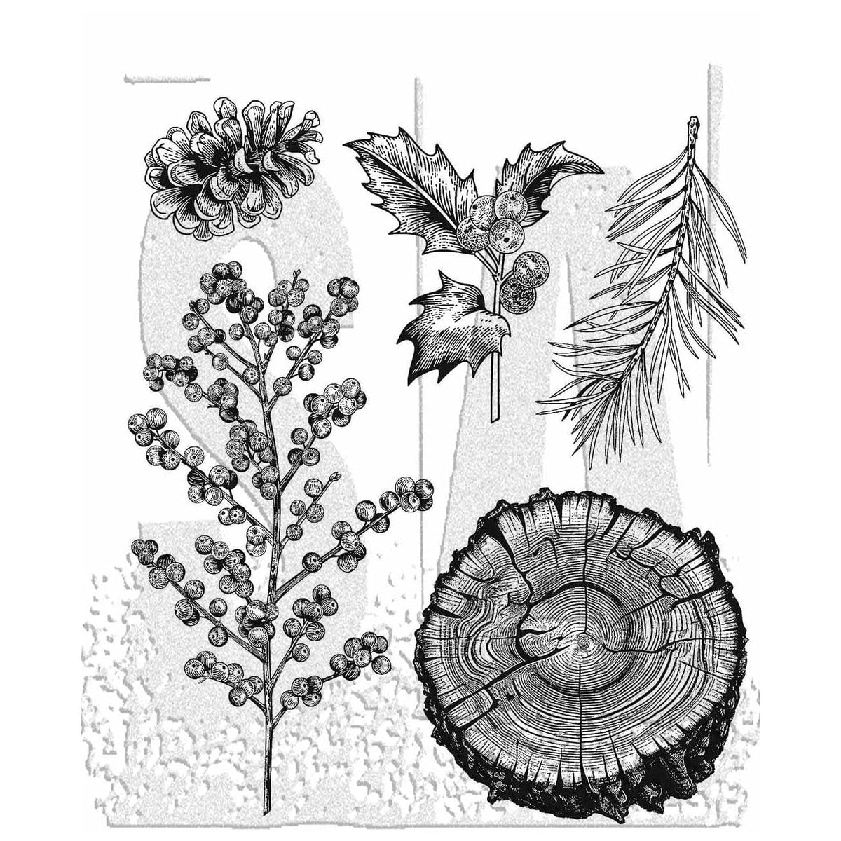 Tim Holtz Cling Stamps - Flowers, Leaves & Botanicals