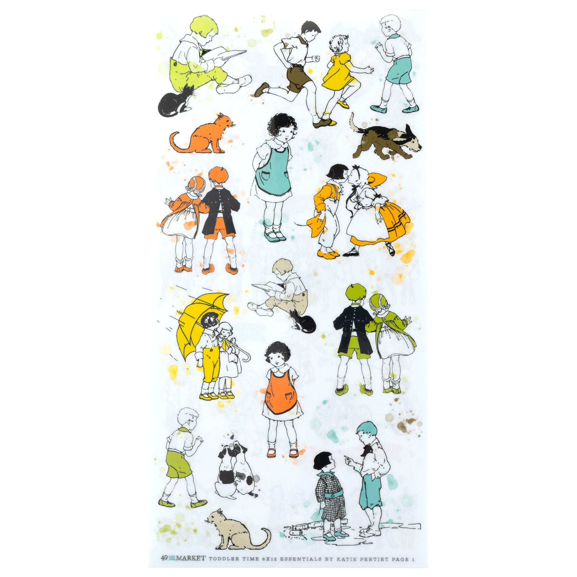 49 And Market Toddler Time Rub-On Transfer Set