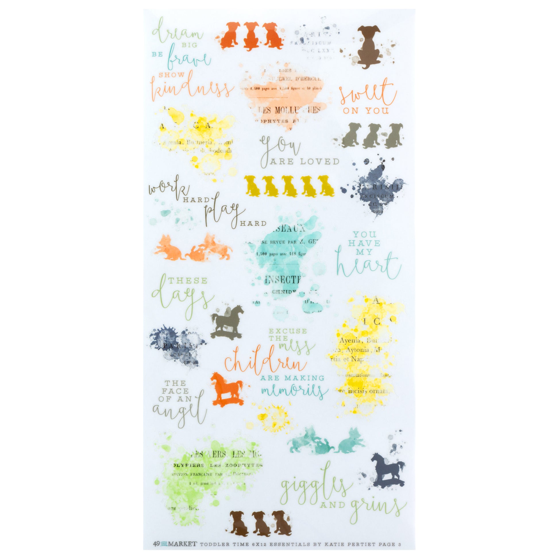 49 And Market Toddler Time Rub-On Transfer Set