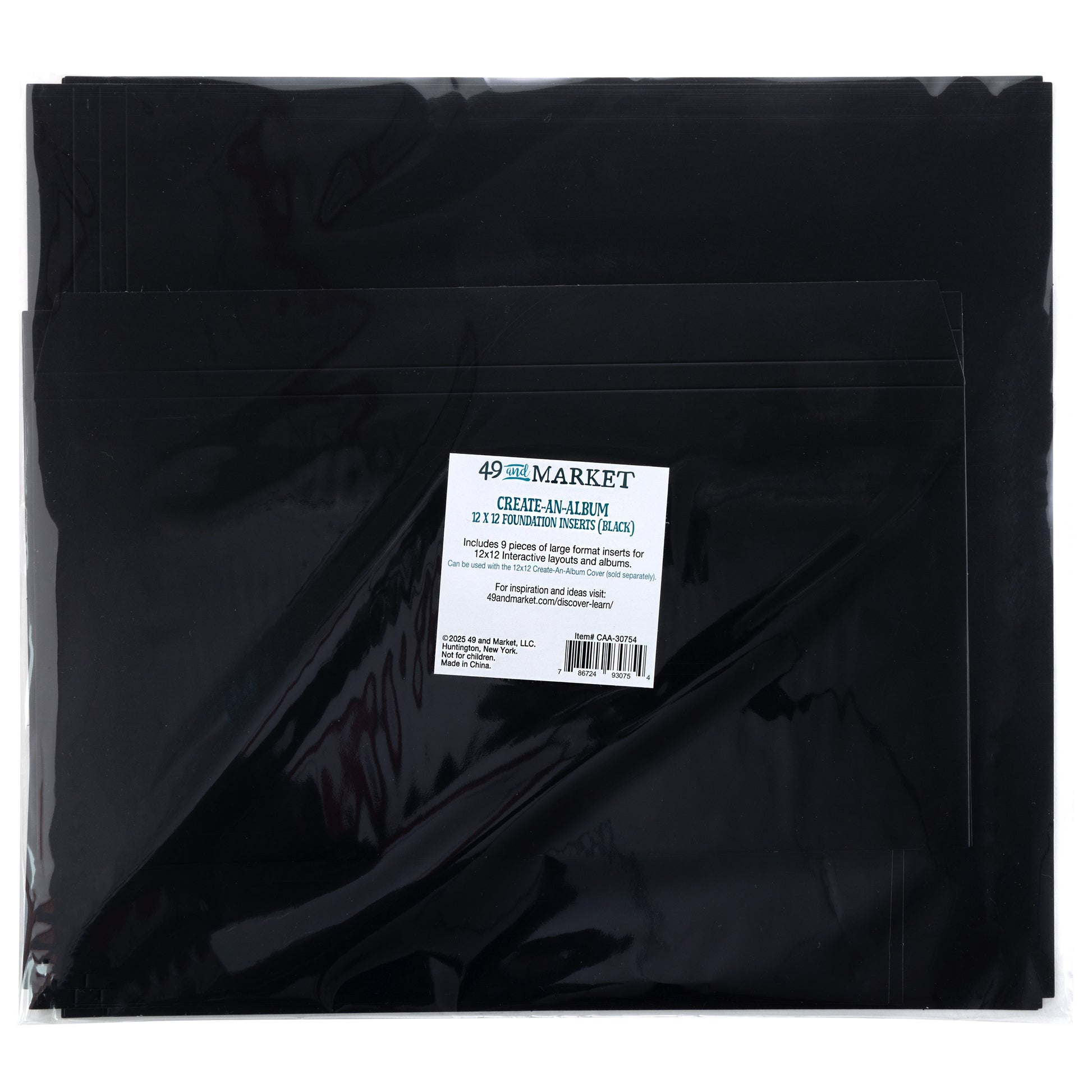 49 And Market Create-An-Album 12x12" Foundation Inserts - White or Black