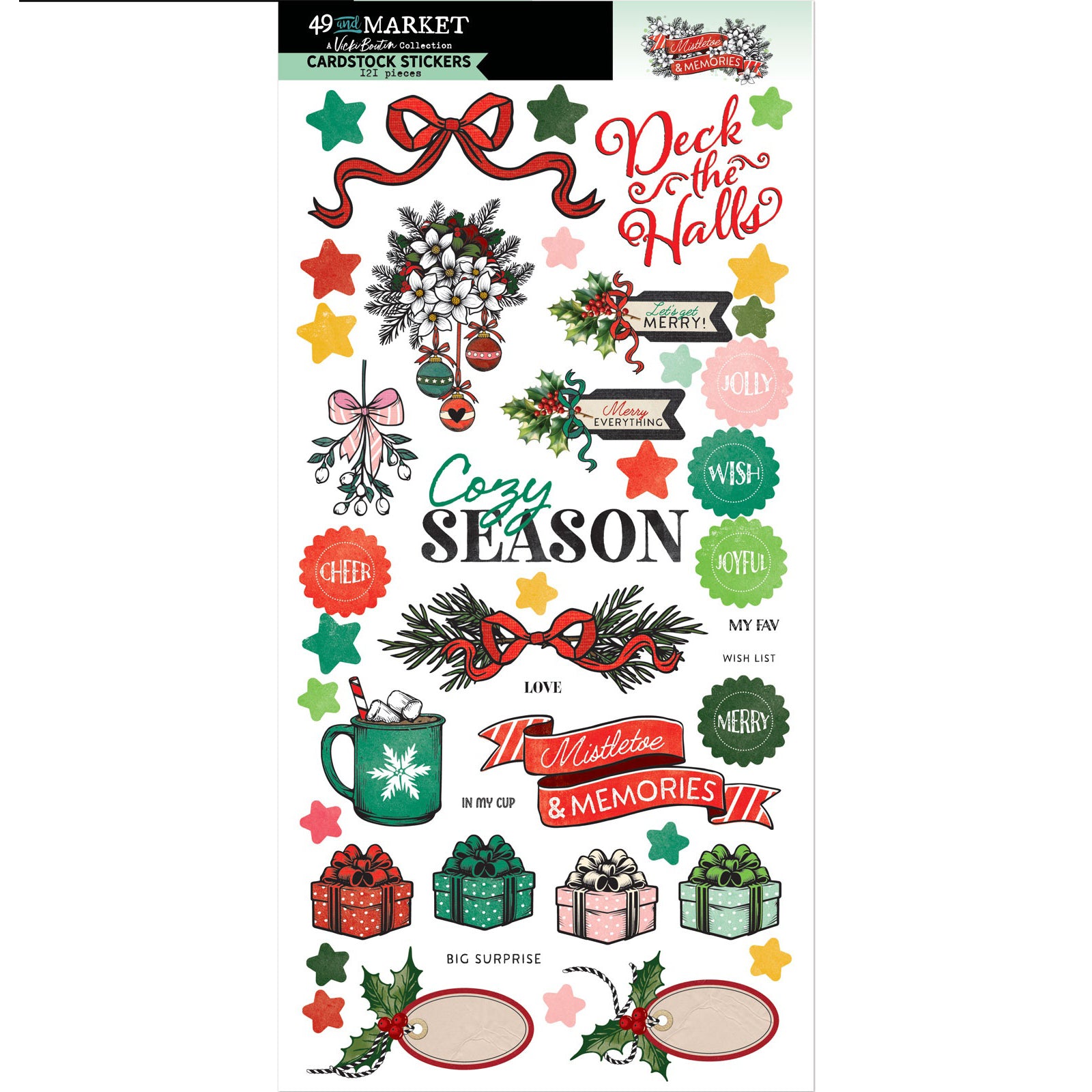 49 And Market Vicki Boutin Mistletoe and Memories Stickers - 121 pcs