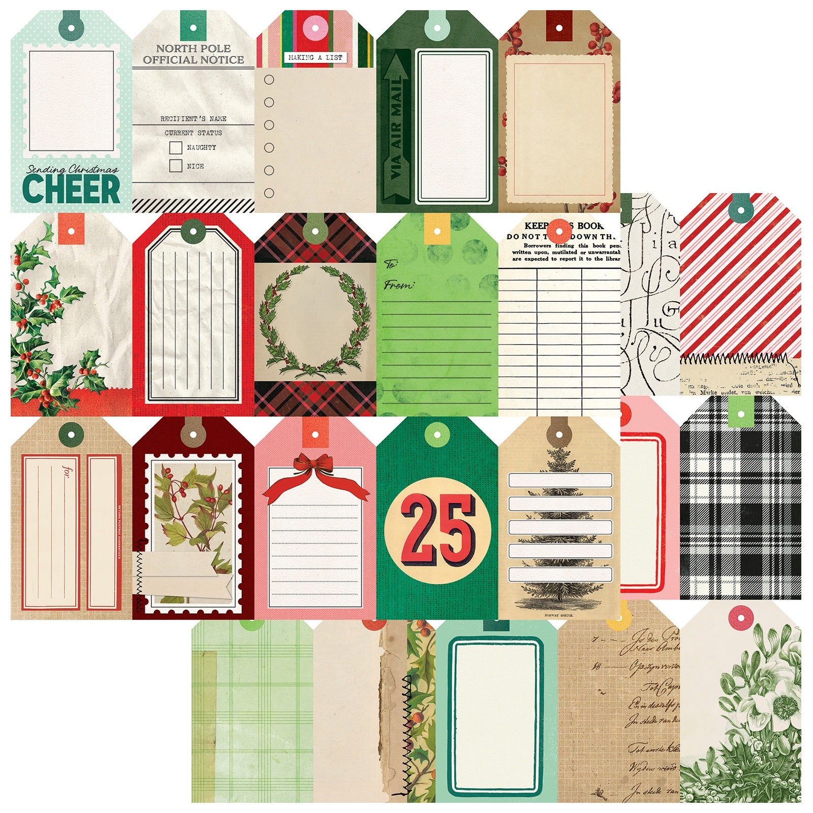 49 & Market Vicki Boutin Mistletoe and Memories Double-Sided 12x12" Cardstock, 20 sheets - Available in Multiple Styles