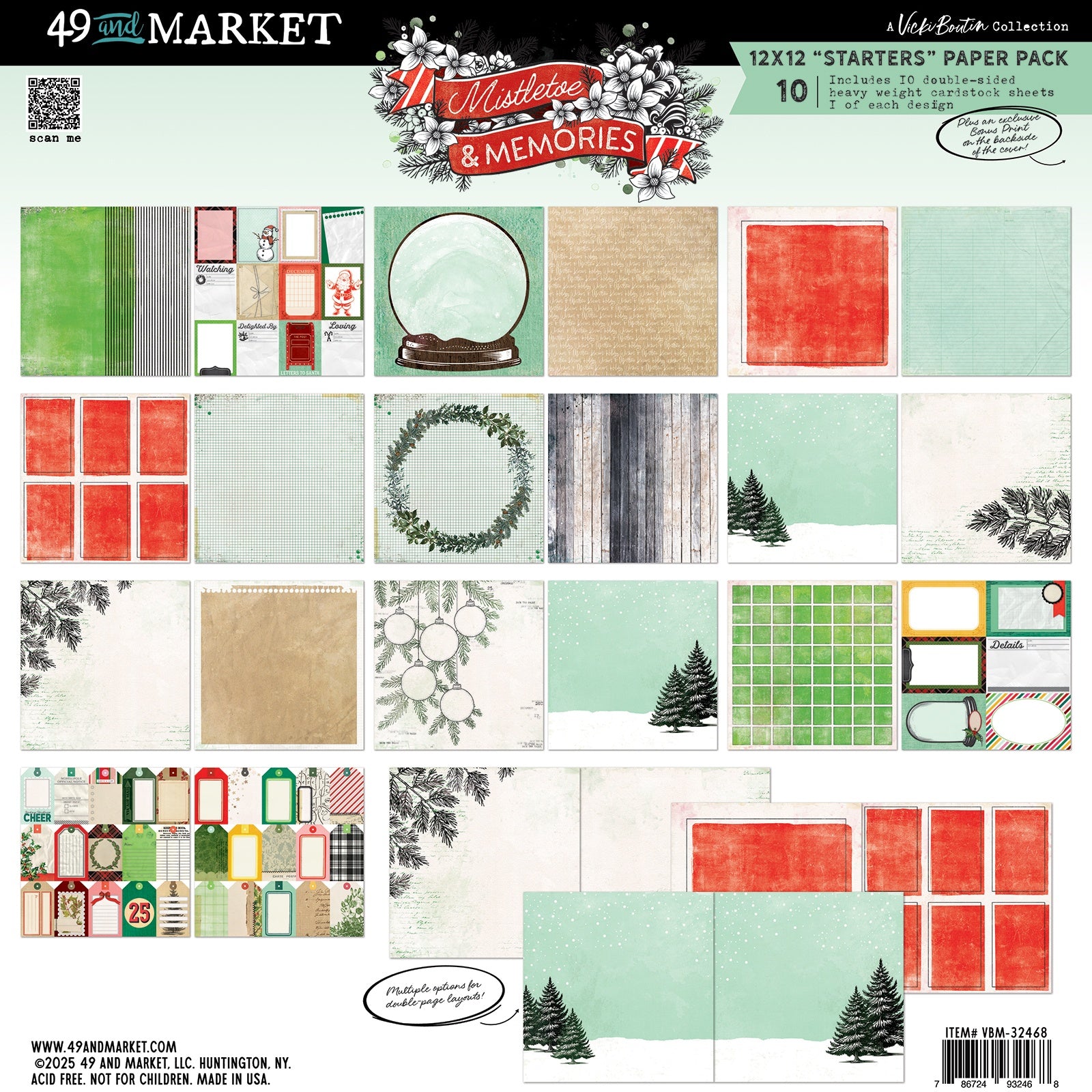 49 And Market 12x12" Scrapbook Paper Collection Pack